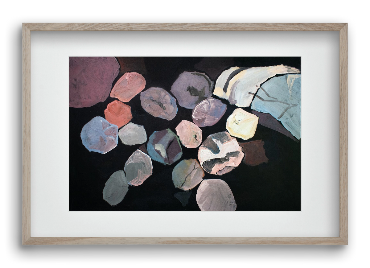 Absztrakt metszet, 60x40 cm (45x30 cm), Tölgy keret, paszpartuval