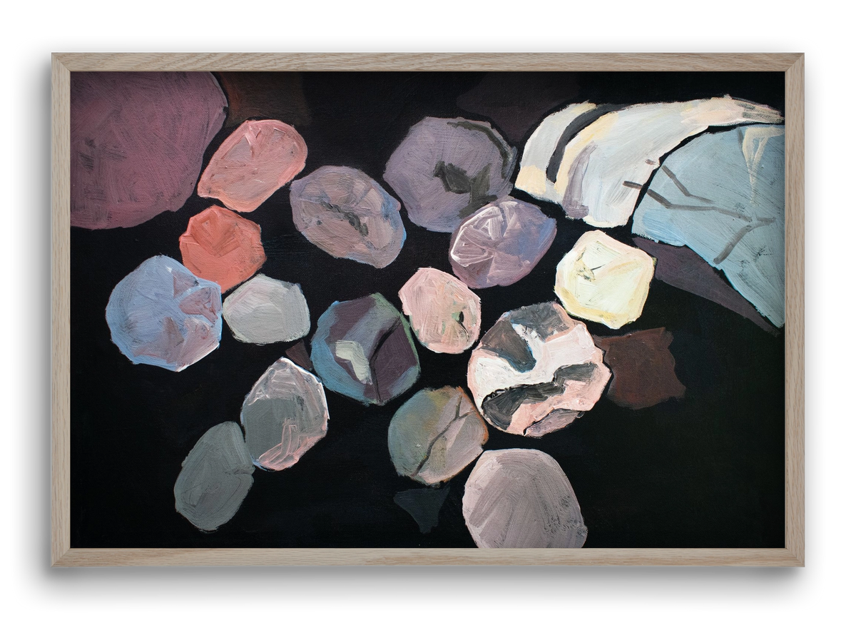 Absztrakt metszet, 60x40 cm (60x40 cm), Tölgy keret