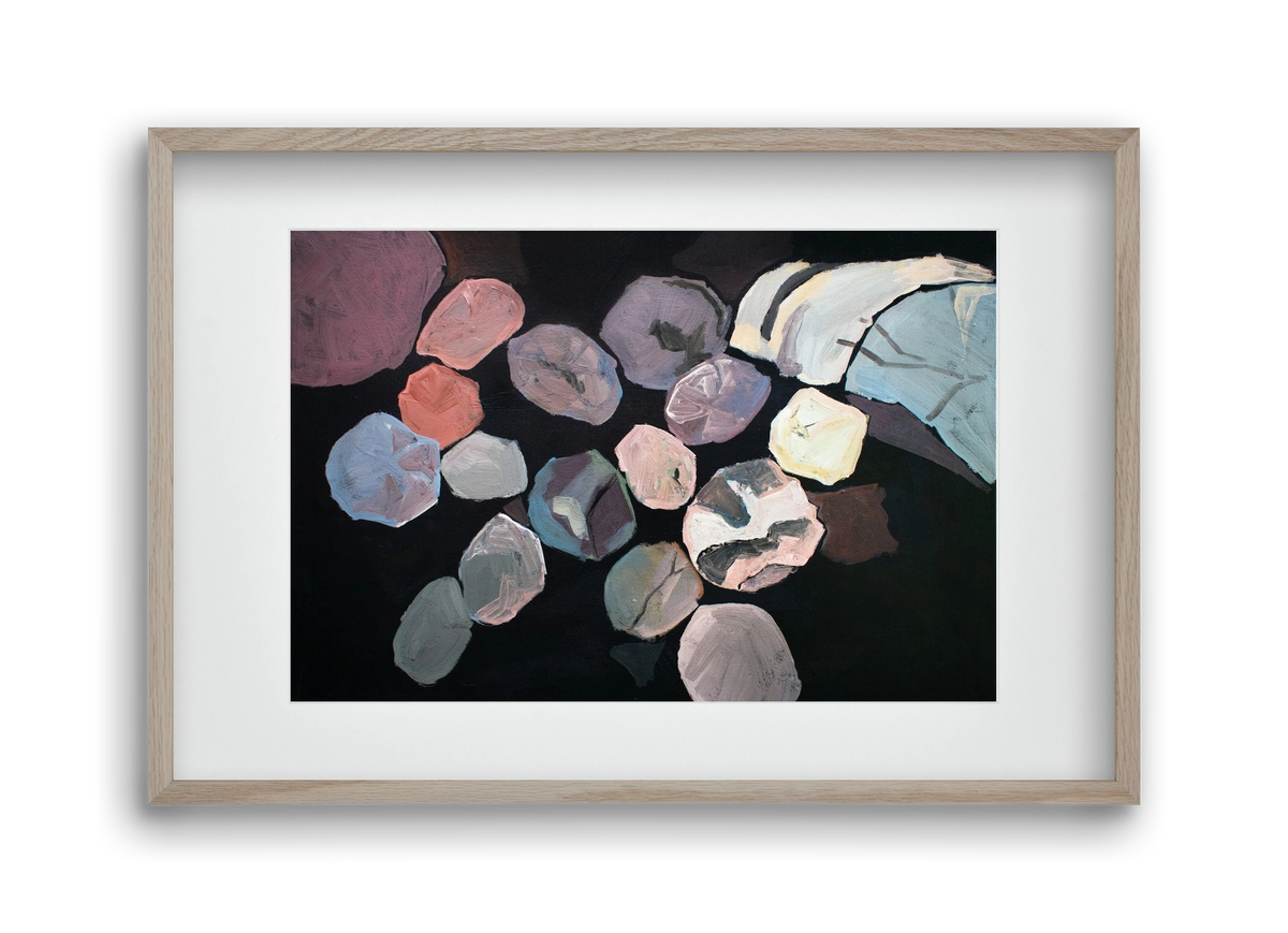 Absztrakt metszet, 45x30 cm (30x20 cm), Tölgy keret, paszpartuval