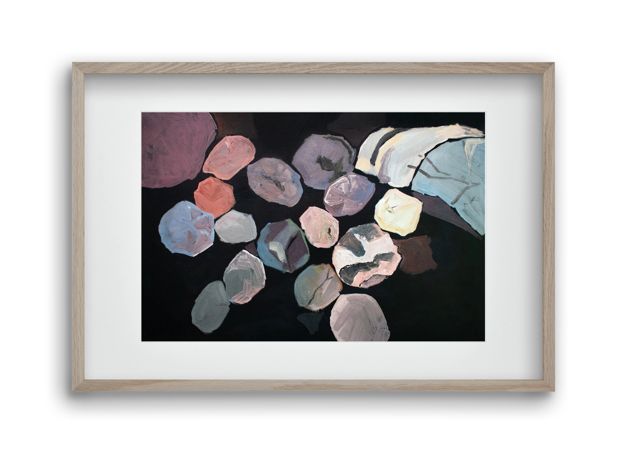 Absztrakt metszet, 45x30 cm (30x20 cm), Tölgy keret, paszpartuval