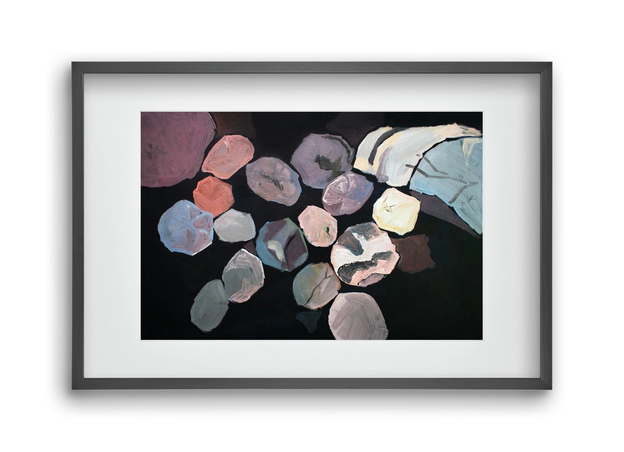 Absztrakt metszet, 45x30 cm (30x20 cm), Fekete keret, paszpartuval