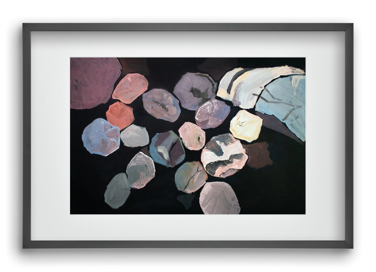 Absztrakt metszet, 60x40 cm (45x30 cm), Fekete keret, paszpartuval