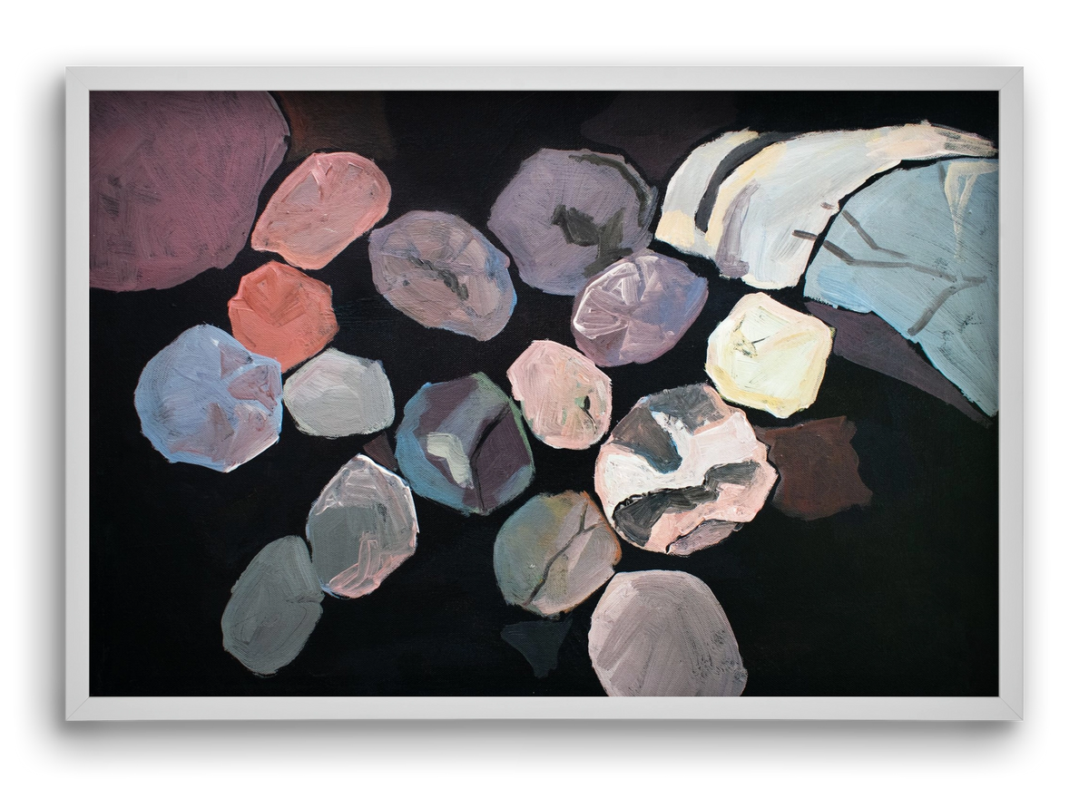 Absztrakt metszet, 60x40 cm (60x40 cm), Fehér keret