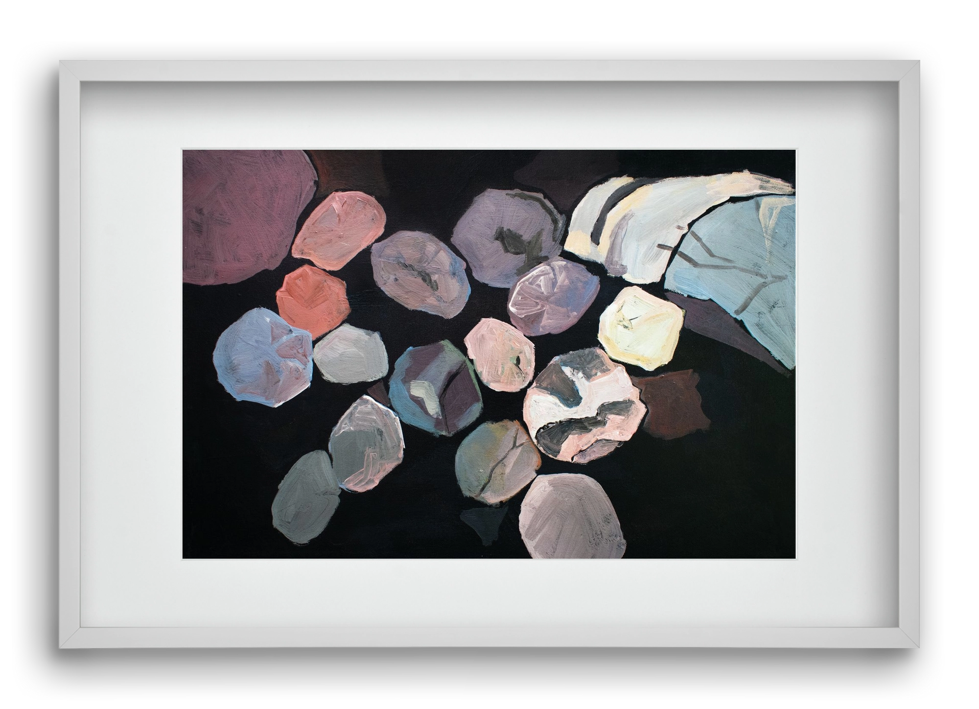 Absztrakt metszet, 60x40 cm (45x30 cm), Fehér keret, paszpartuval