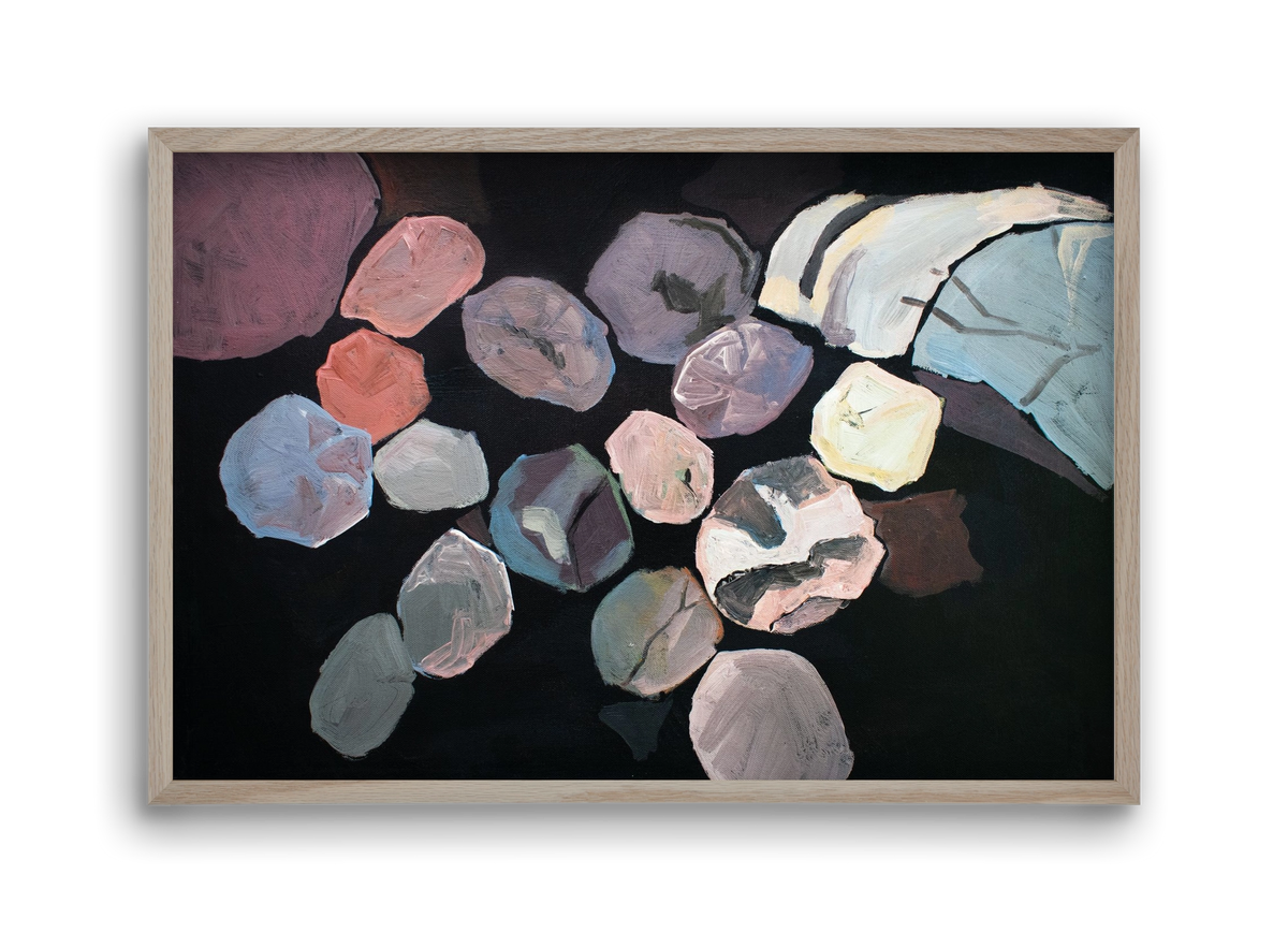 Absztrakt metszet, 45x30 cm (45x30 cm), Tölgy keret