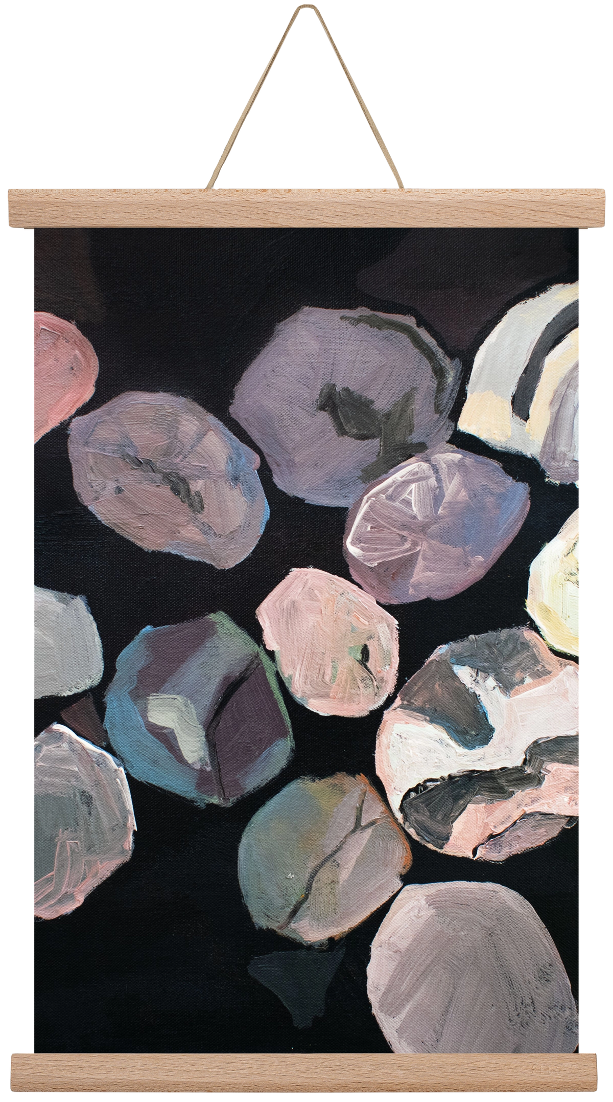 Absztrakt metszet, 45x30 cm (45x30 cm), Tölgy akasztó