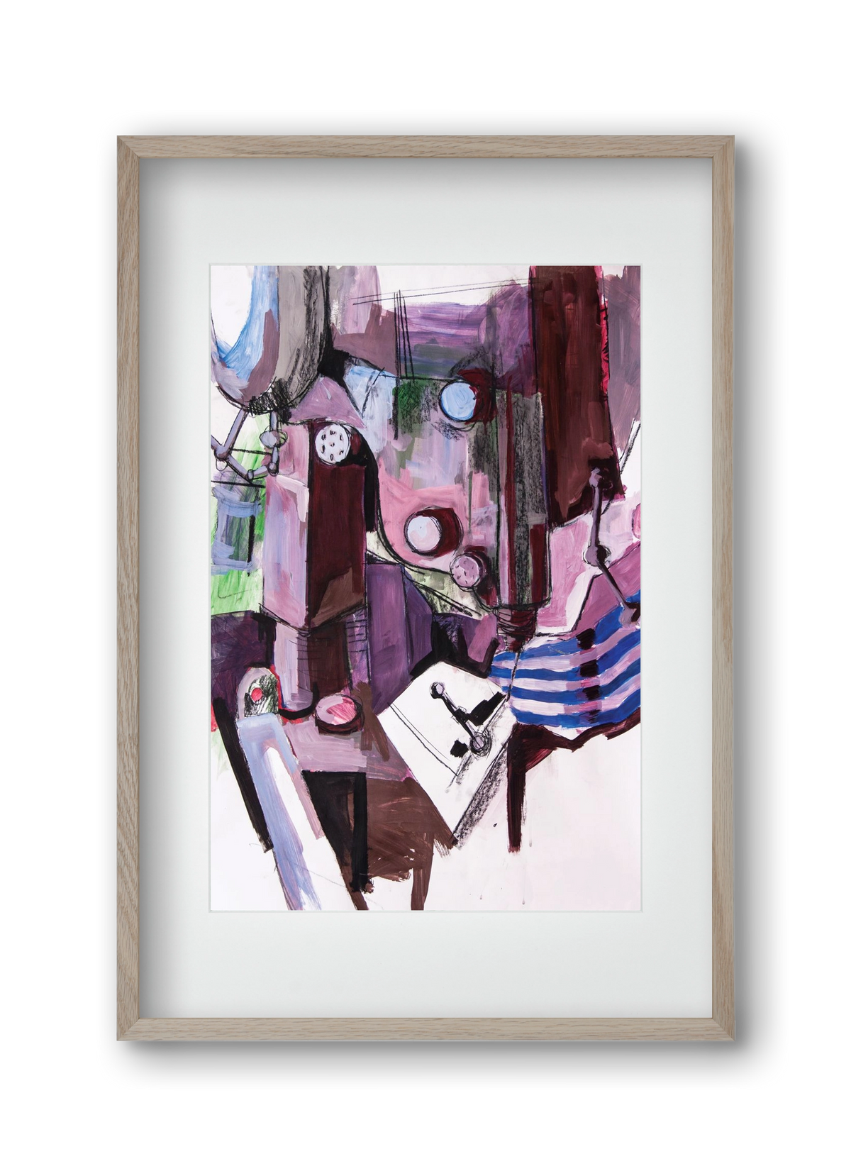 Műhelyszeglet, 30x45 cm (20x30 cm), Tölgy keret, paszpartuval