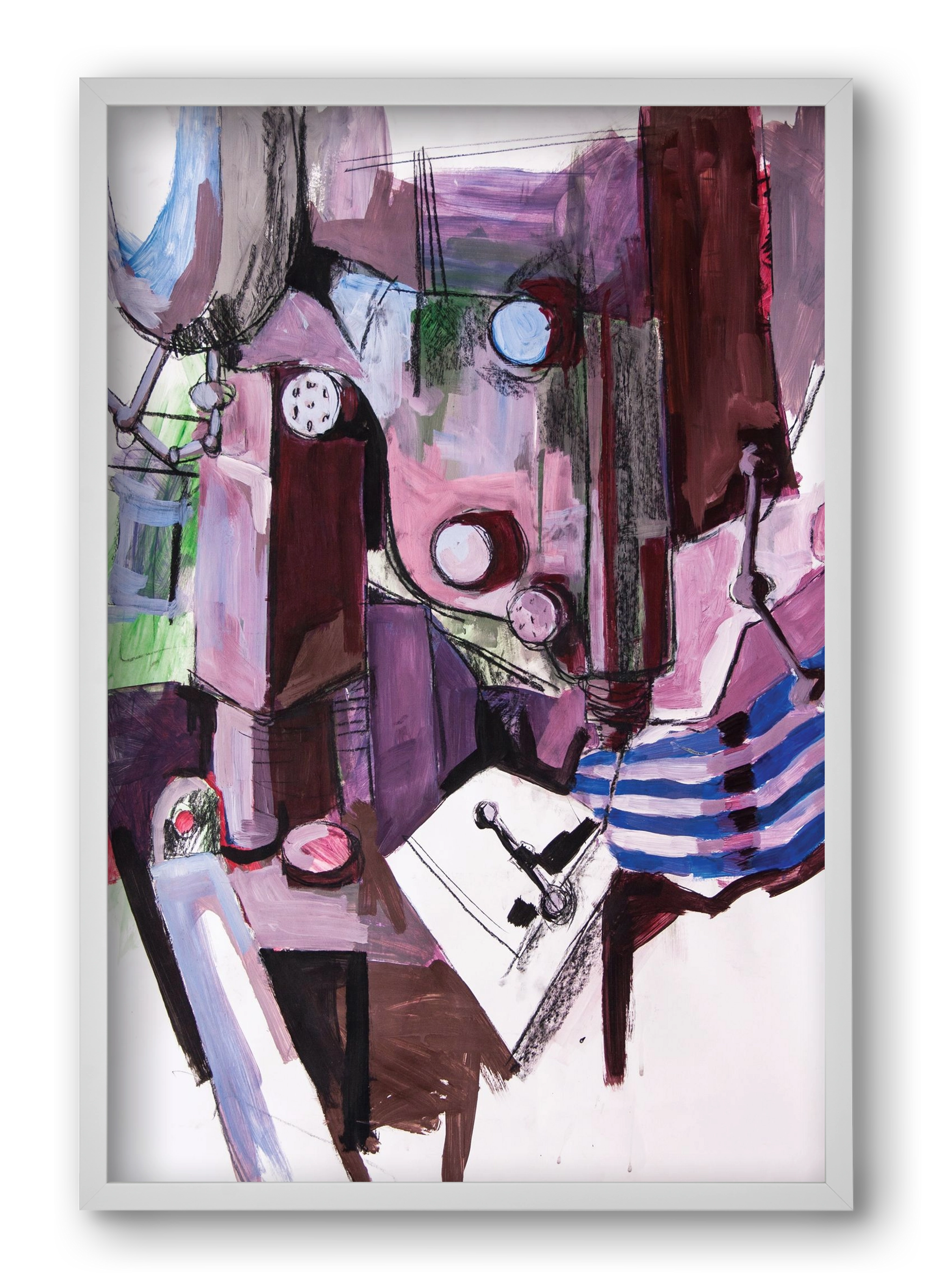 Műhelyszeglet, 40x60 cm (40x60 cm), Fehér keret