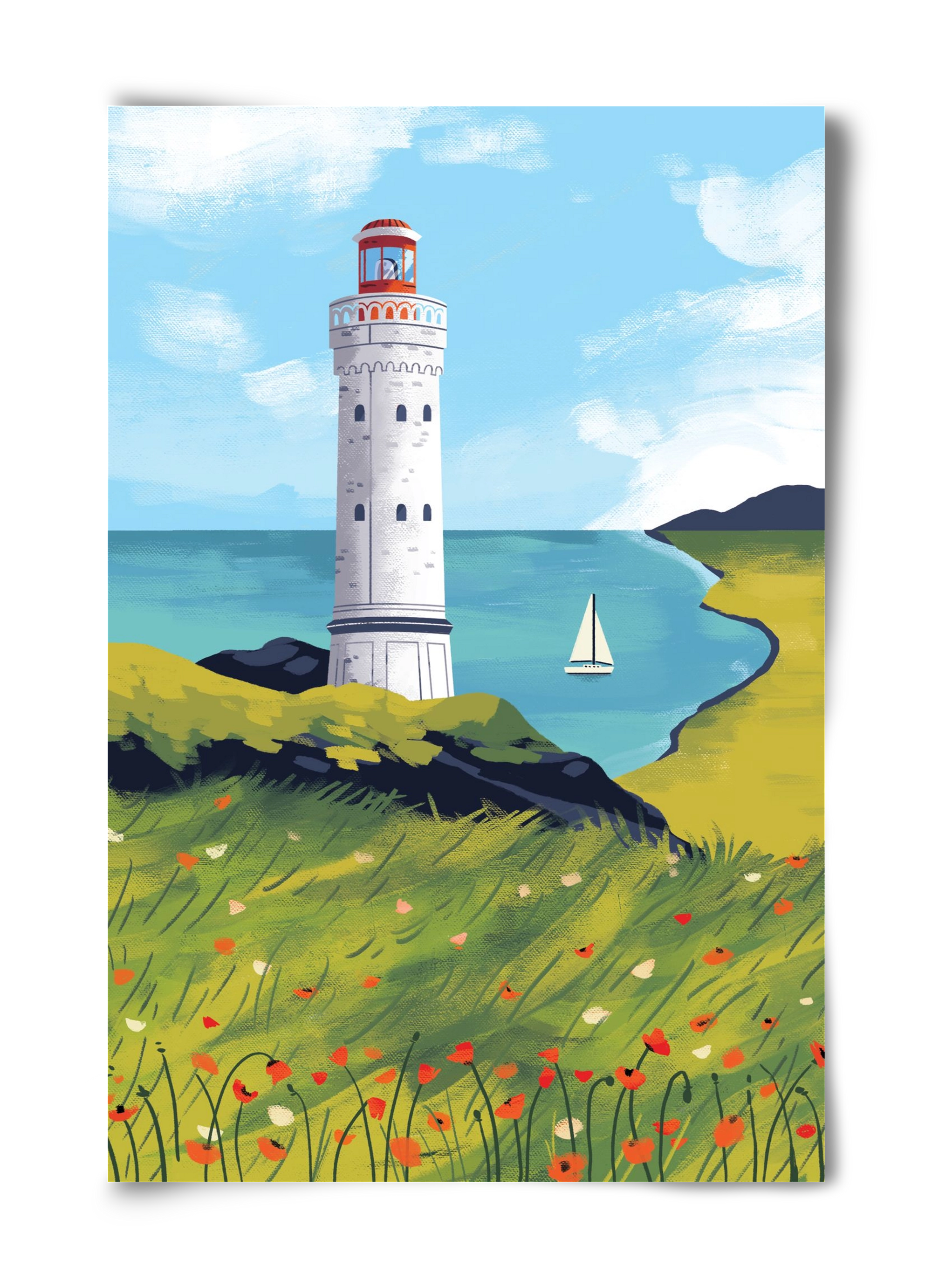 Pipacs mező, 40x60 cm, Keret nélkül