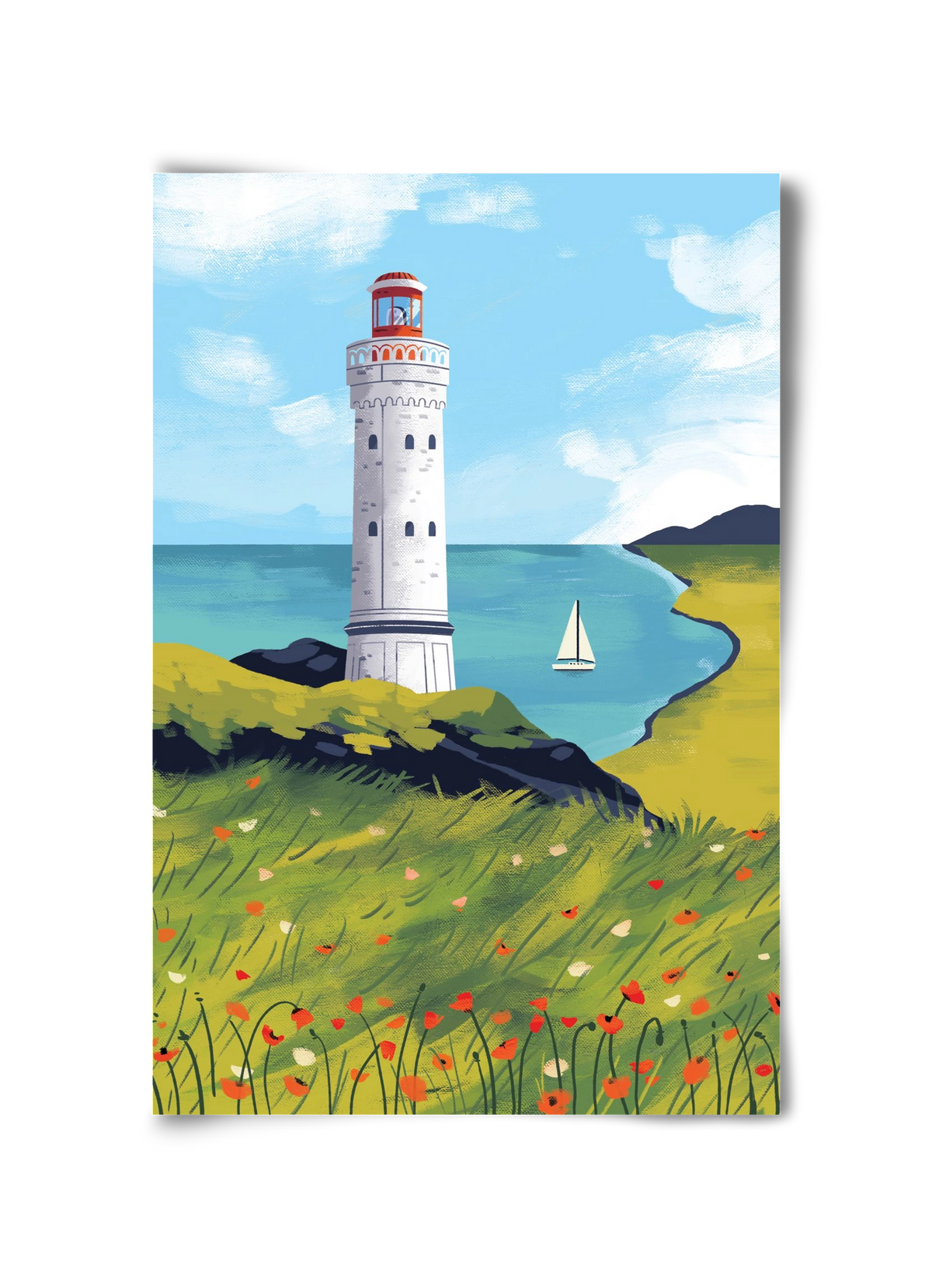 Pipacs mező, 30x45 cm, Keret nélkül