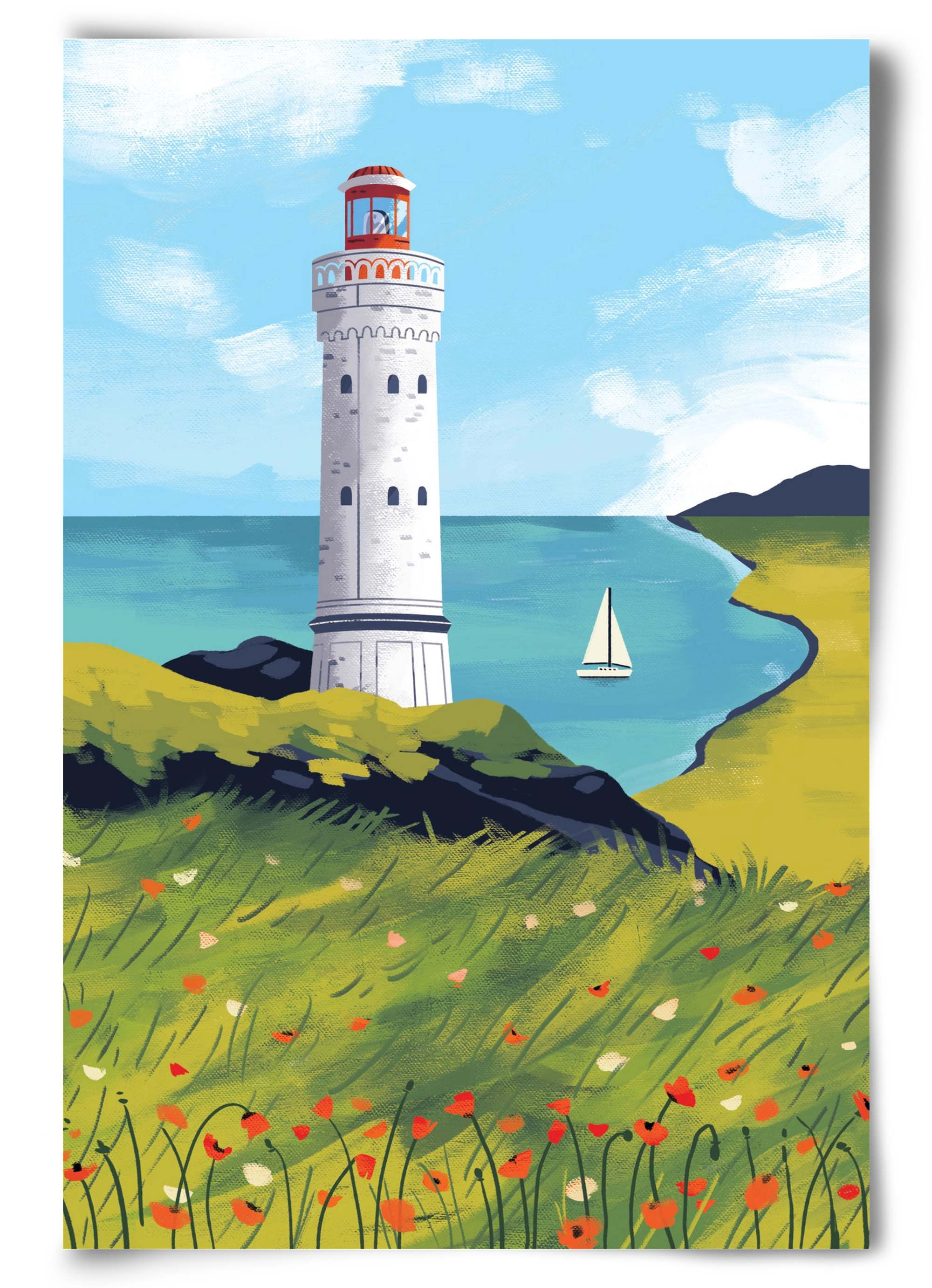 Pipacs mező, 60x90 cm, Keret nélkül