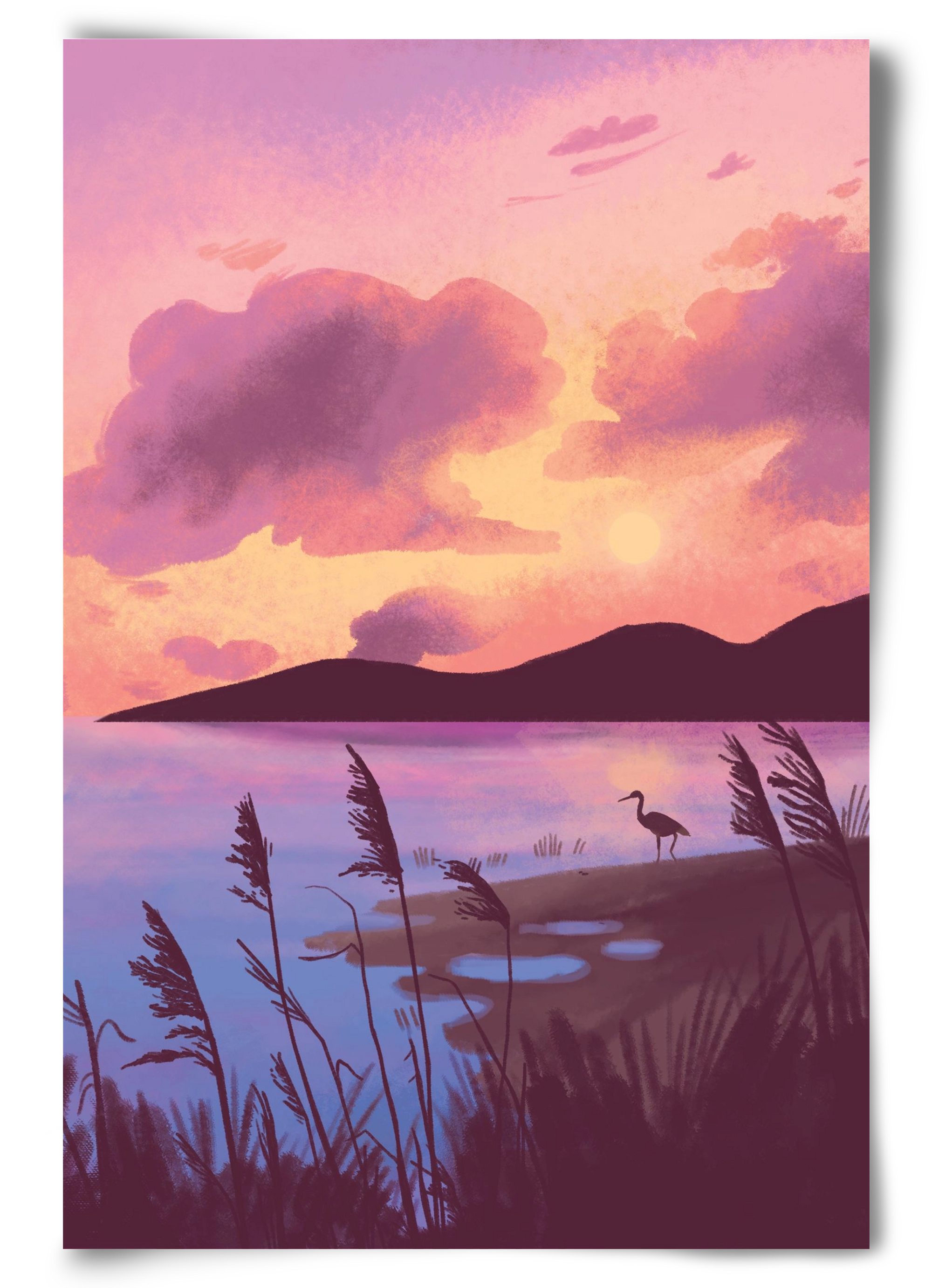 Naplemente, 60x90 cm, Keret nélkül