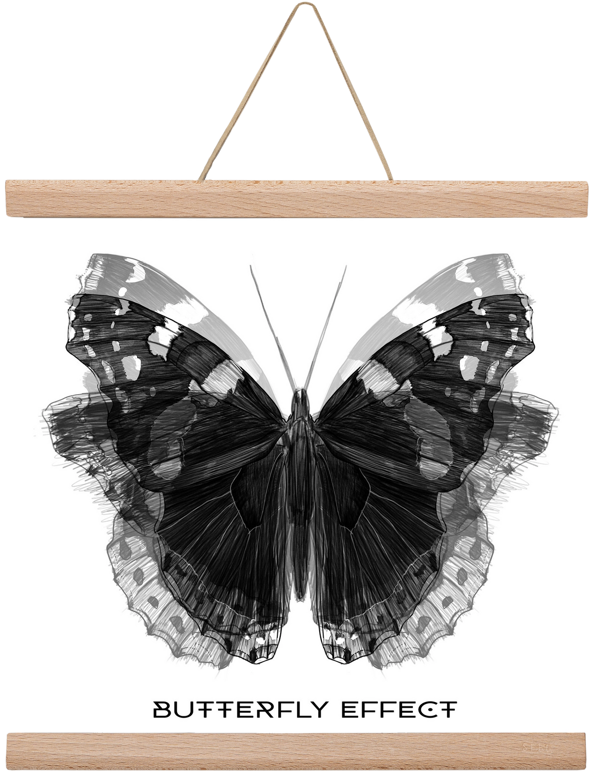 Butterfly effect, 30x30 cm (30x30 cm), Tölgy akasztó