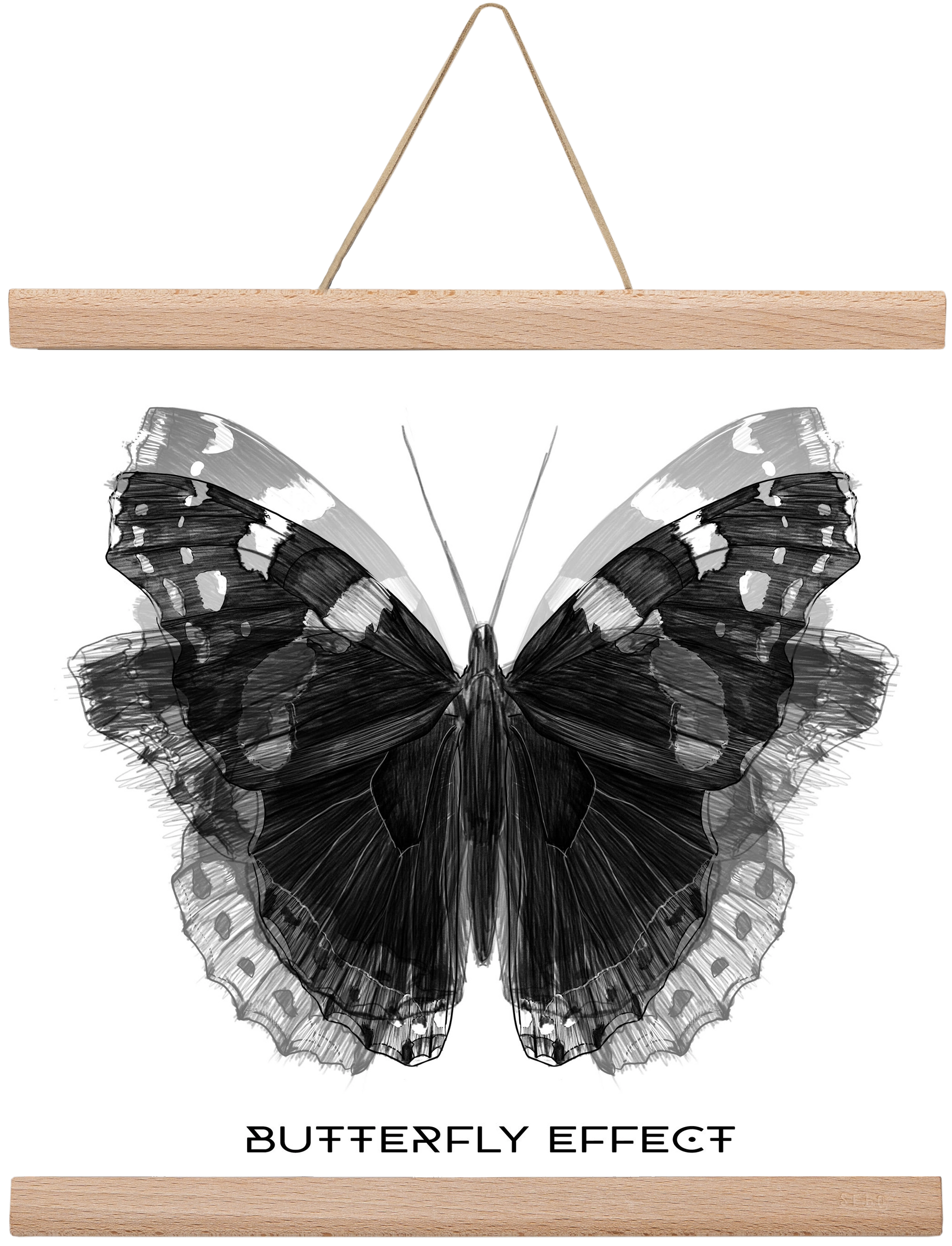 Butterfly effect, 30x30 cm (30x30 cm), Tölgy akasztó