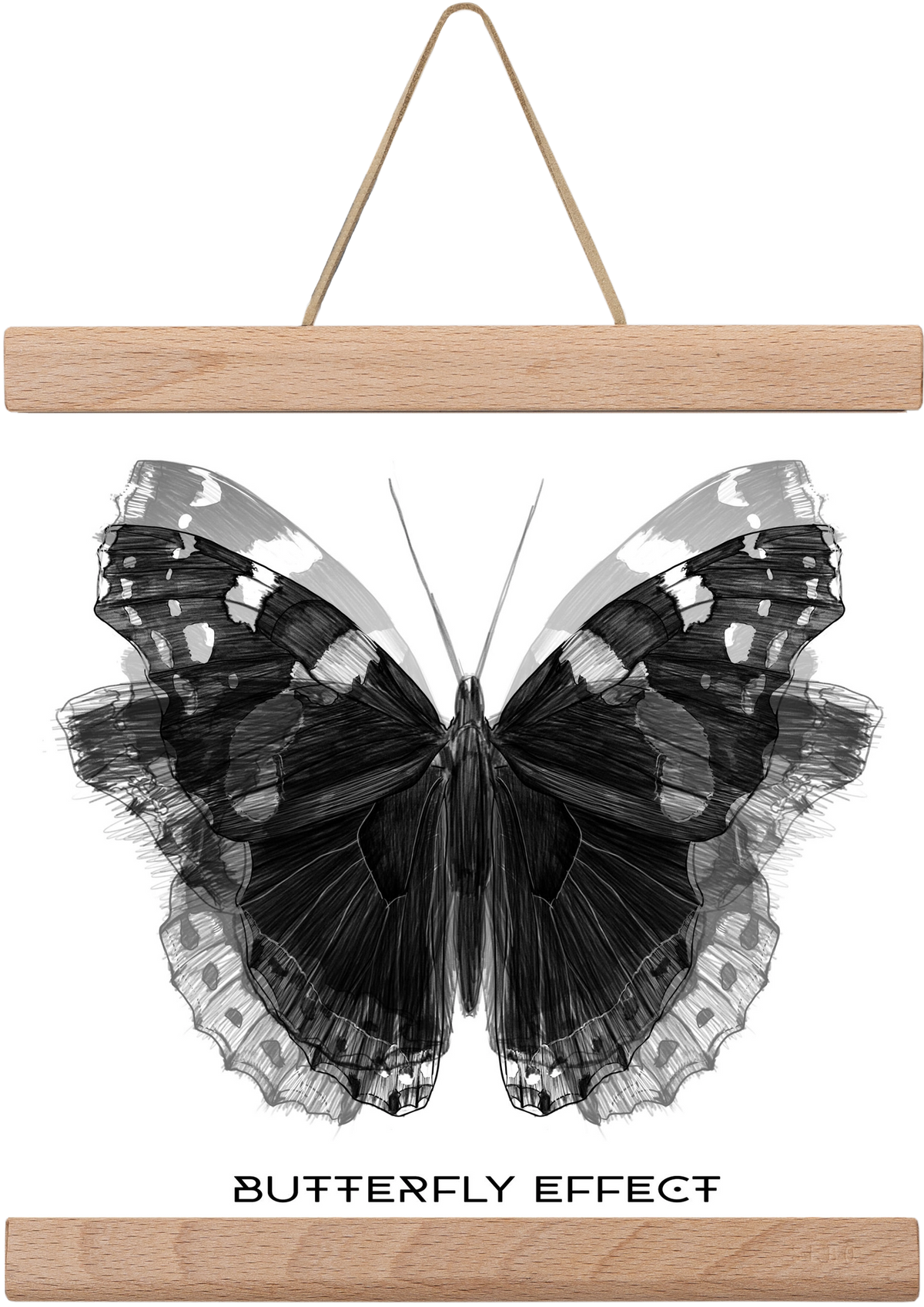 Butterfly effect, 20x20 cm (20x20 cm), Tölgy akasztó