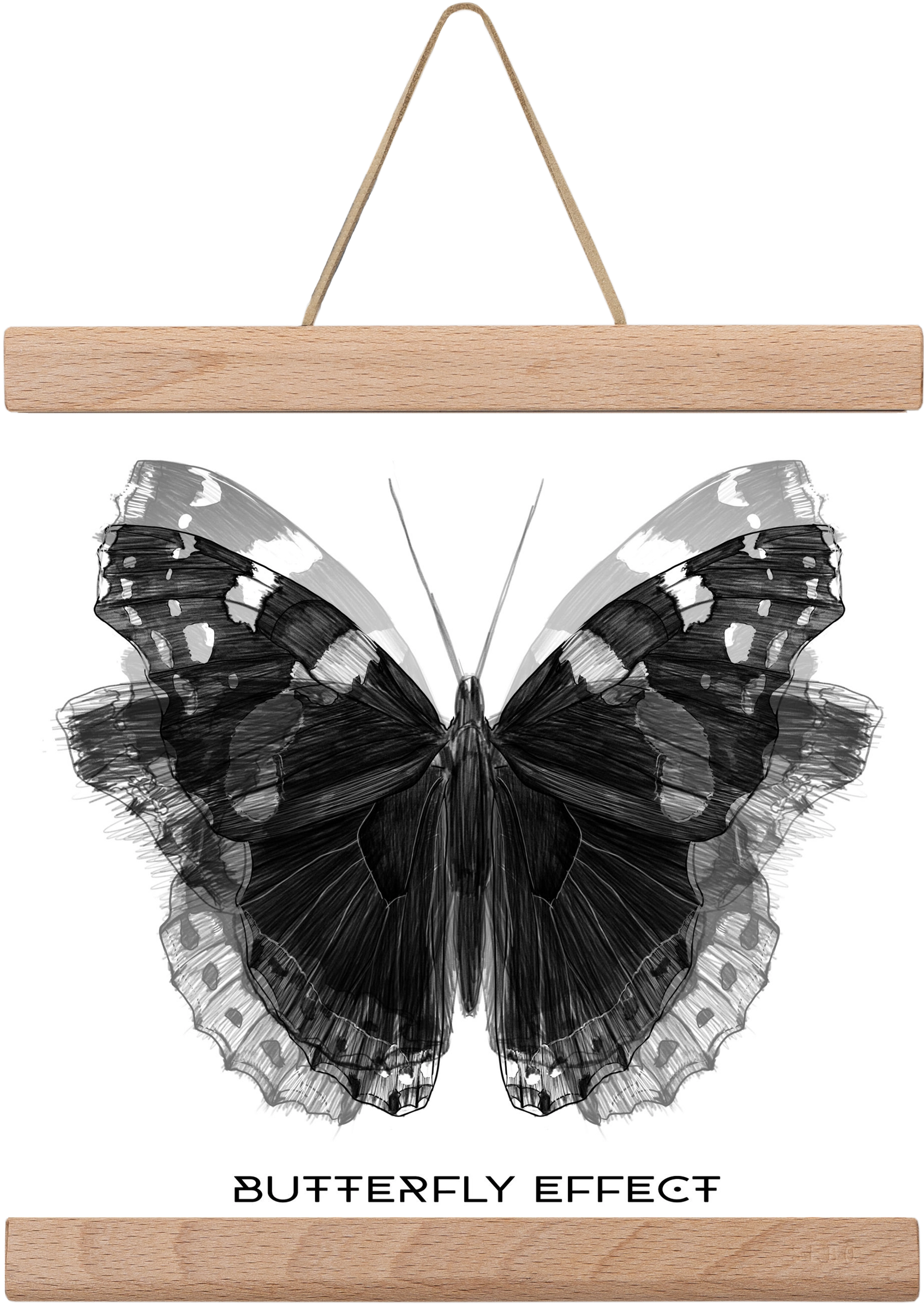 Butterfly effect, 20x20 cm (20x20 cm), Tölgy akasztó