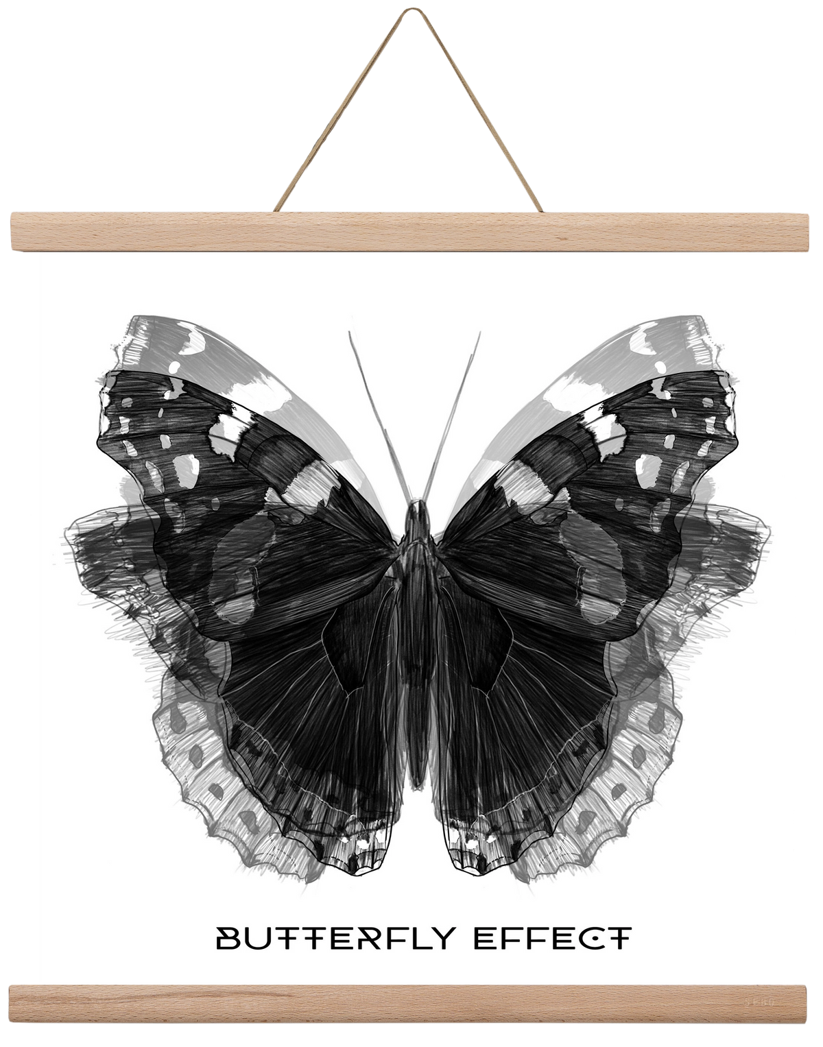 Butterfly effect, 40x40 cm (40x40 cm), Tölgy akasztó