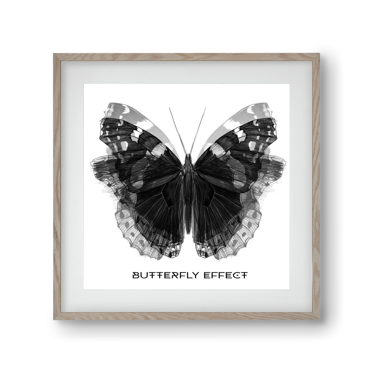 Butterfly effect, 30x30 cm (20x20 cm), Tölgy keret, paszpartuval