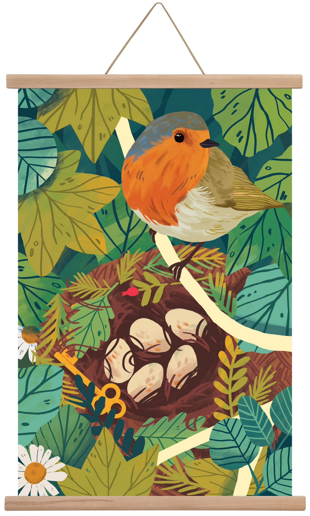 Fészek, 40x60 cm (40x60 cm), Tölgy akasztó