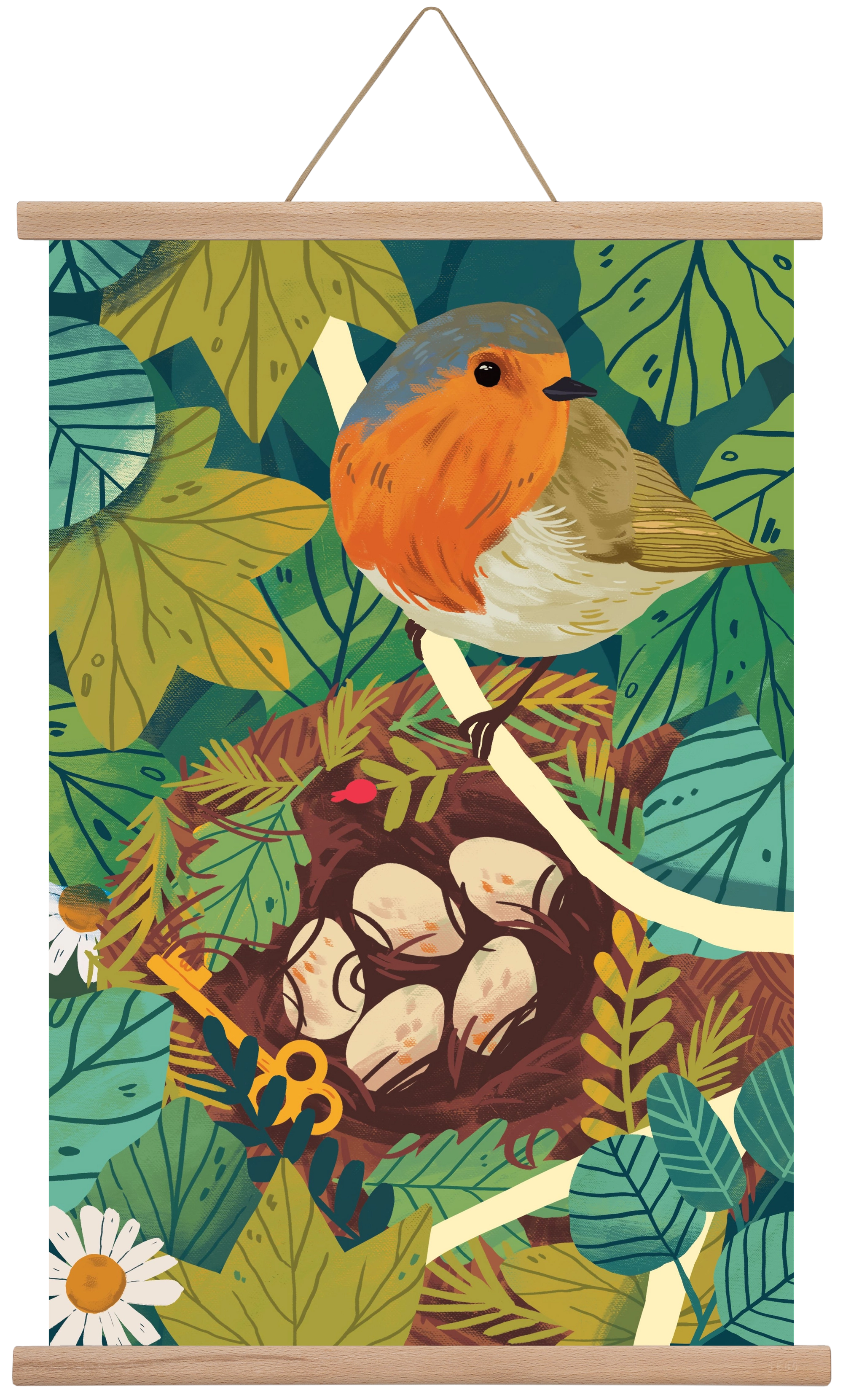 Fészek, 40x60 cm (40x60 cm), Tölgy akasztó