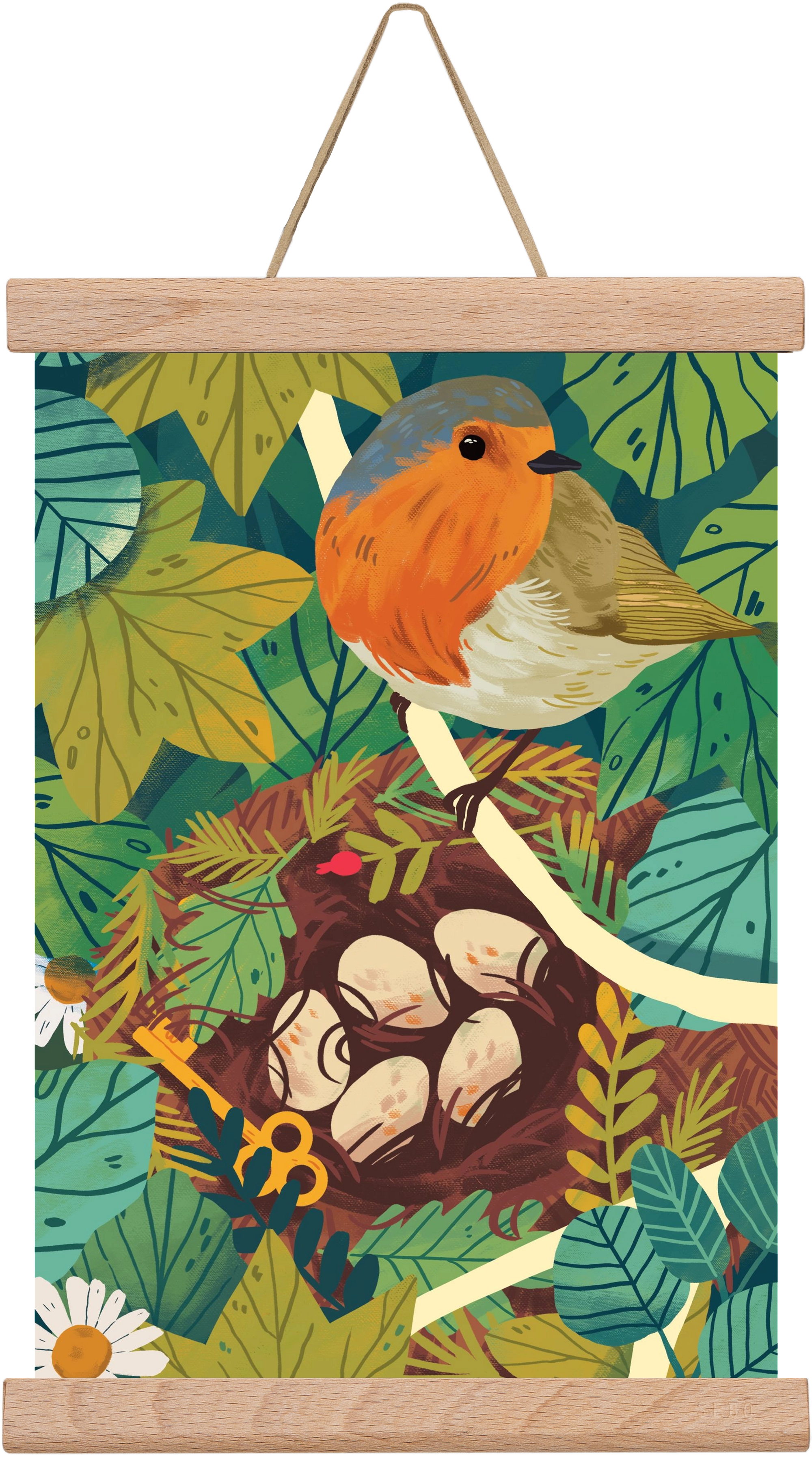 Fészek, 20x30 cm (20x30 cm), Tölgy akasztó