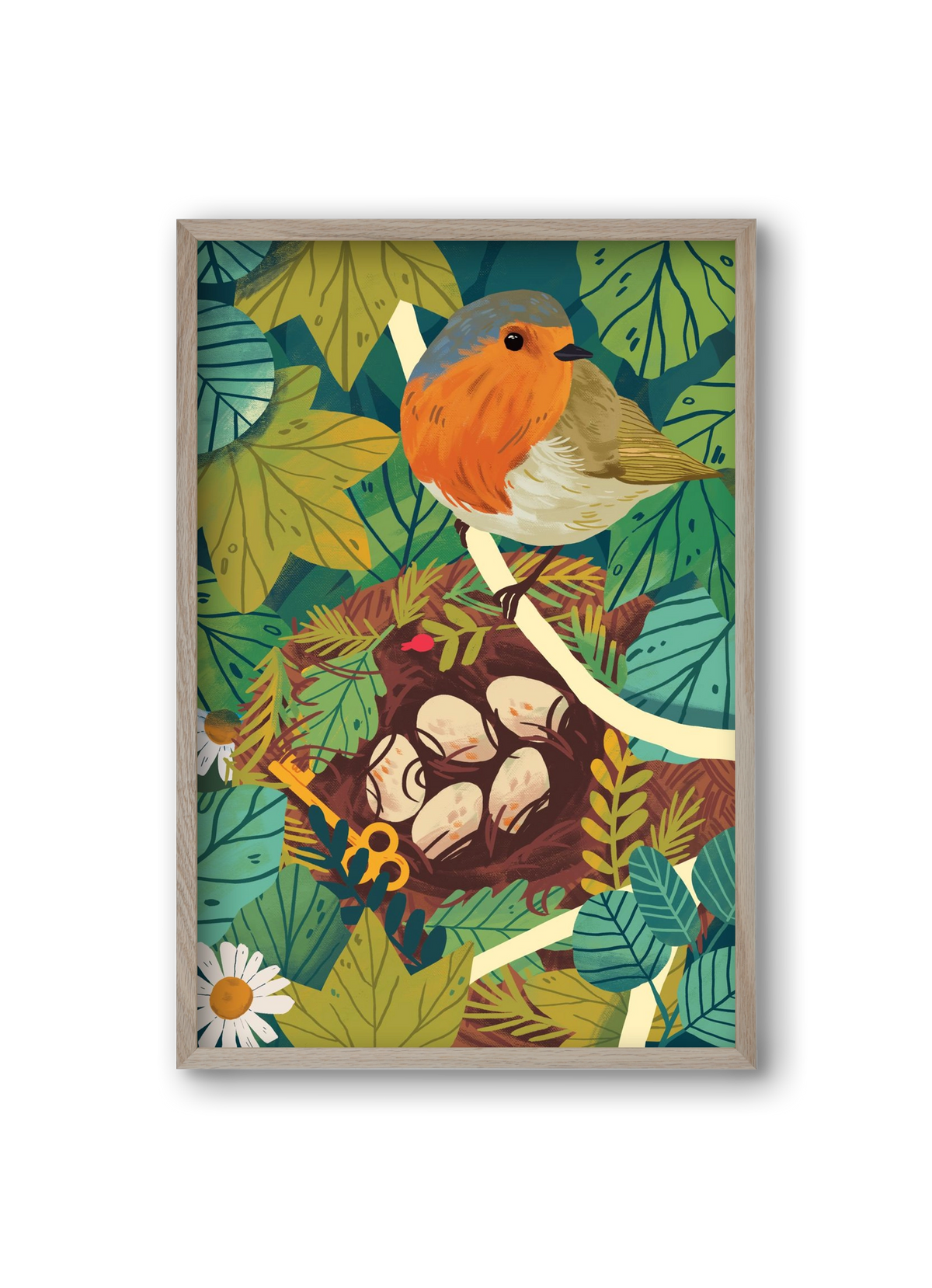 Fészek, 20x30 cm (20x30 cm), Tölgy keret