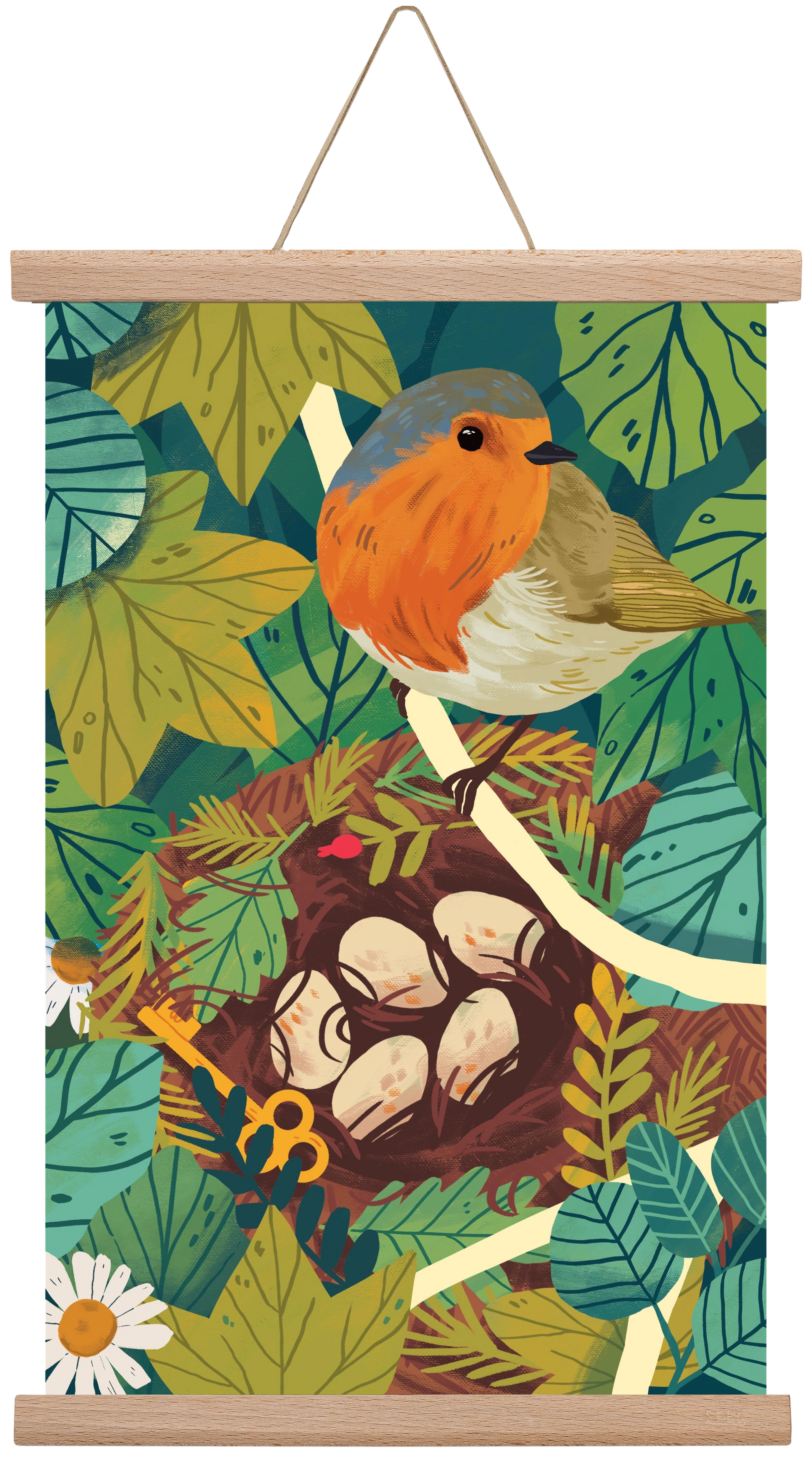 Fészek, 30x45 cm (30x45 cm), Tölgy akasztó