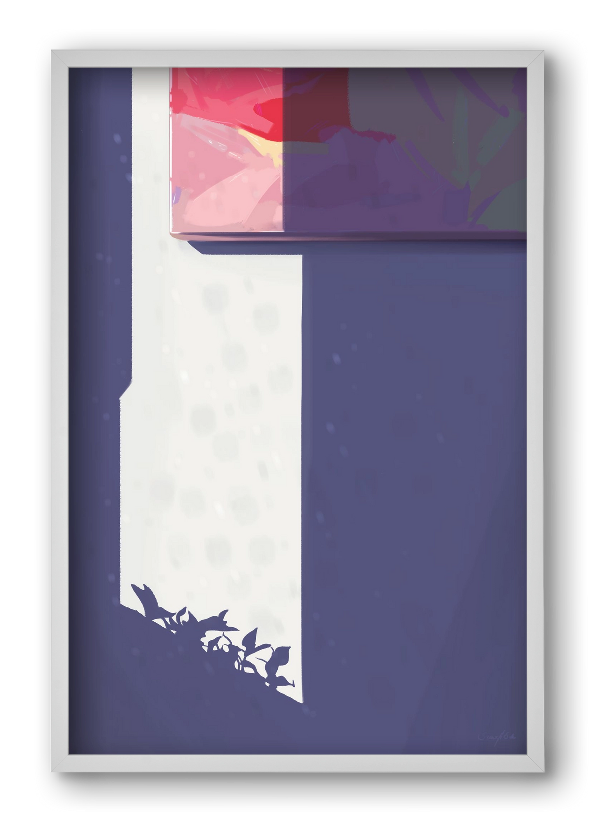 Palánták, 40x60 cm (40x60 cm), Fehér keret