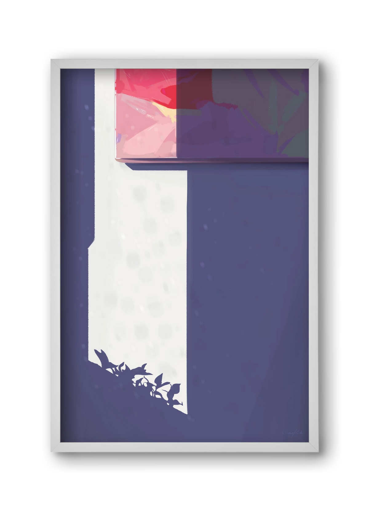 Palánták, 30x45 cm (30x45 cm), Fehér keret