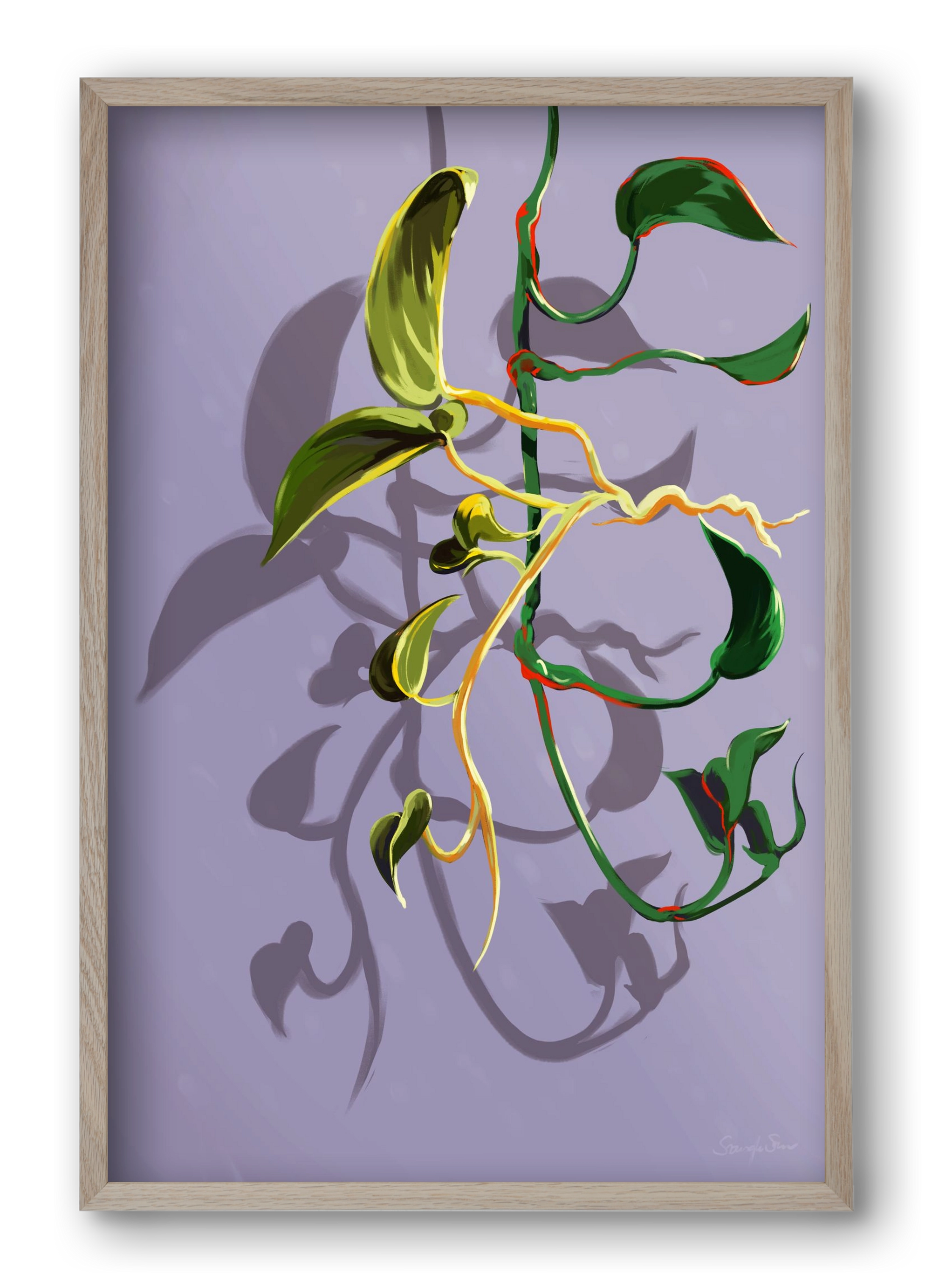 Útvonalak, 40x60 cm (40x60 cm), Tölgy keret