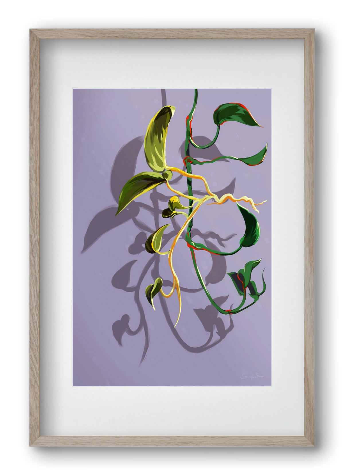 Útvonalak, 40x60 cm (30x45 cm), Tölgy keret, paszpartuval