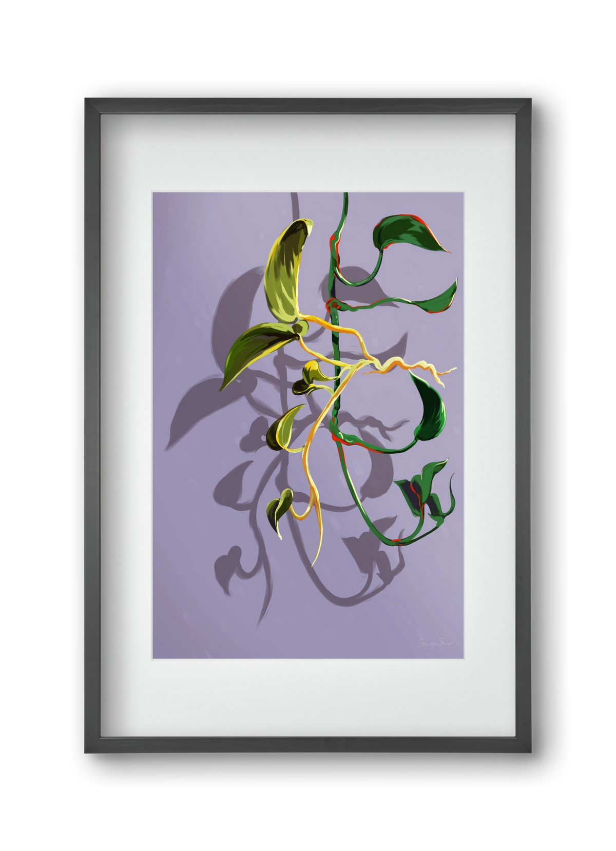 Útvonalak, 30x45 cm (20x30 cm), Fekete keret, paszpartuval