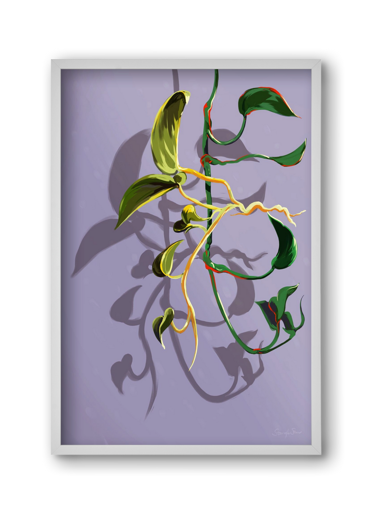 Útvonalak, 30x45 cm (30x45 cm), Fehér keret