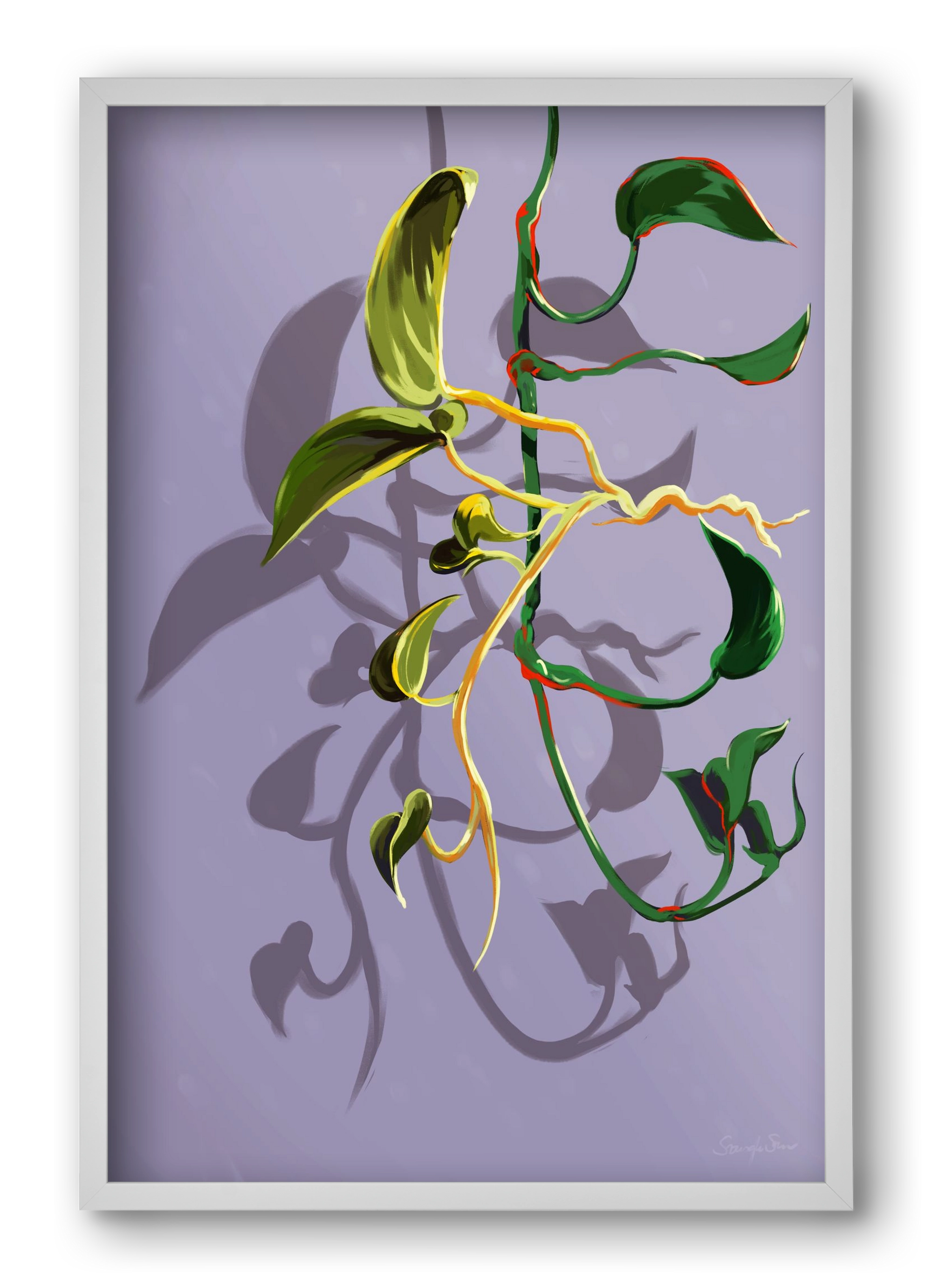 Útvonalak, 40x60 cm (40x60 cm), Fehér keret