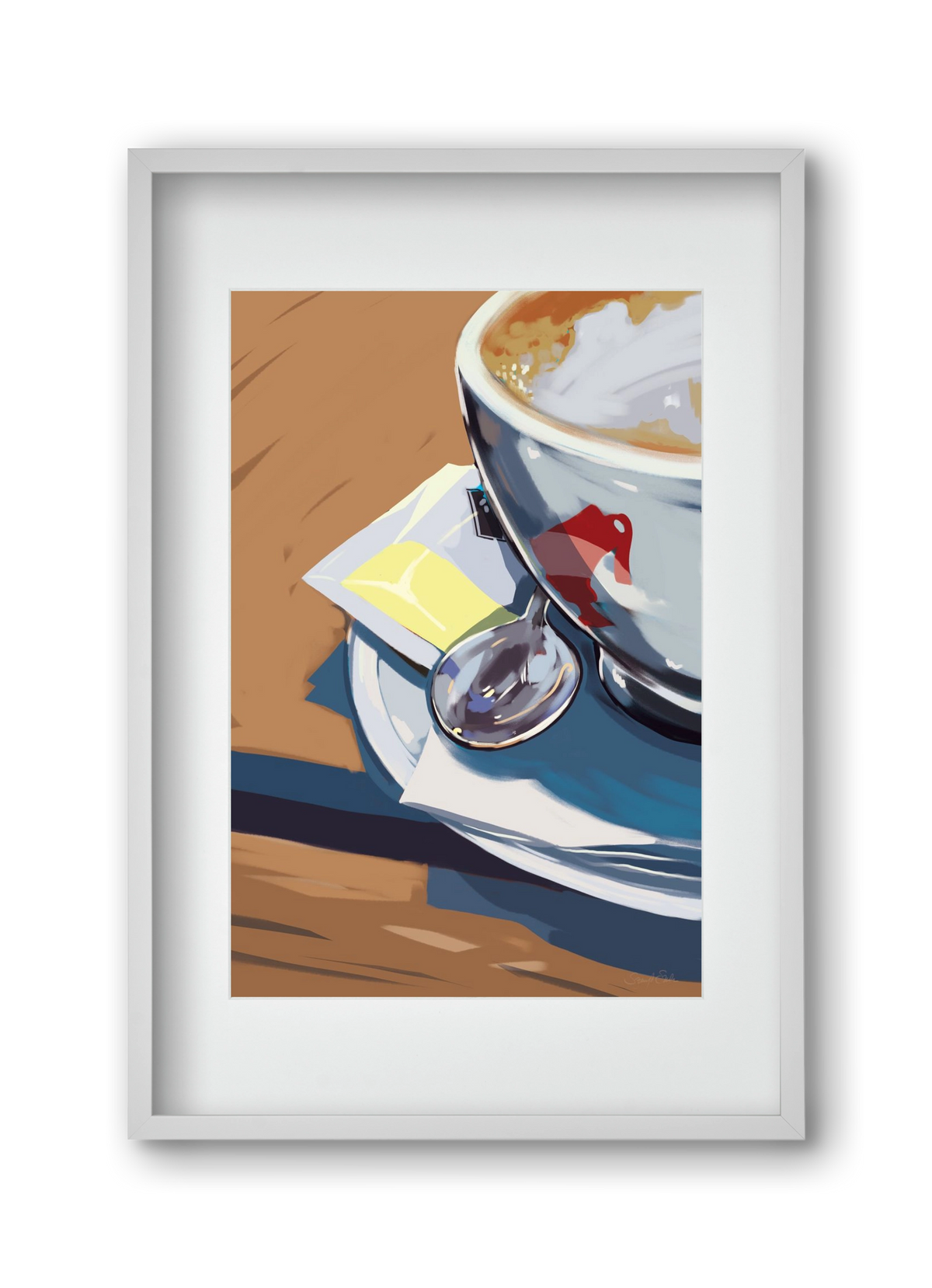 Julius, 30x45 cm (20x30 cm), Fehér keret, paszpartuval