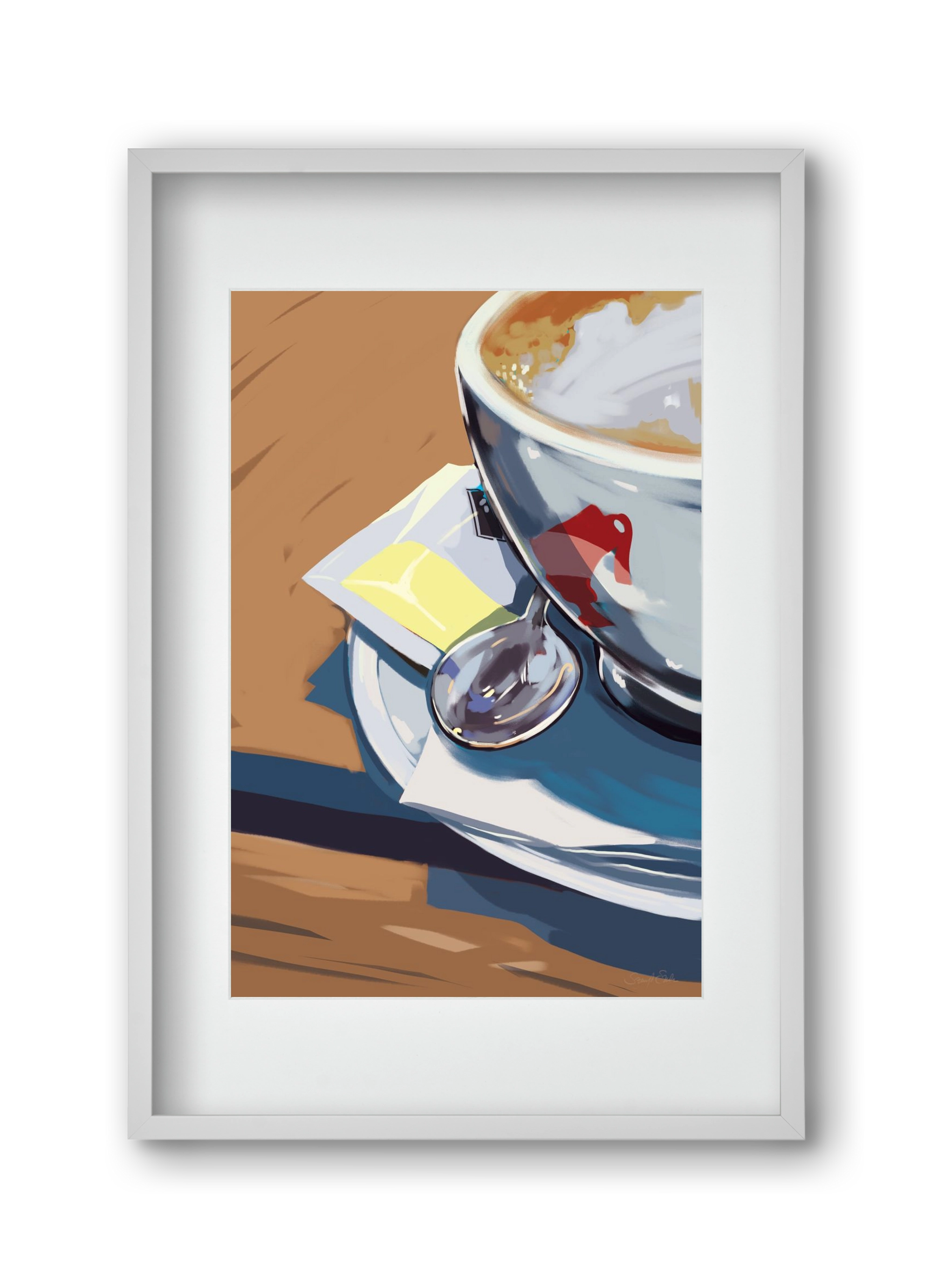 Julius, 30x45 cm (20x30 cm), Fehér keret, paszpartuval