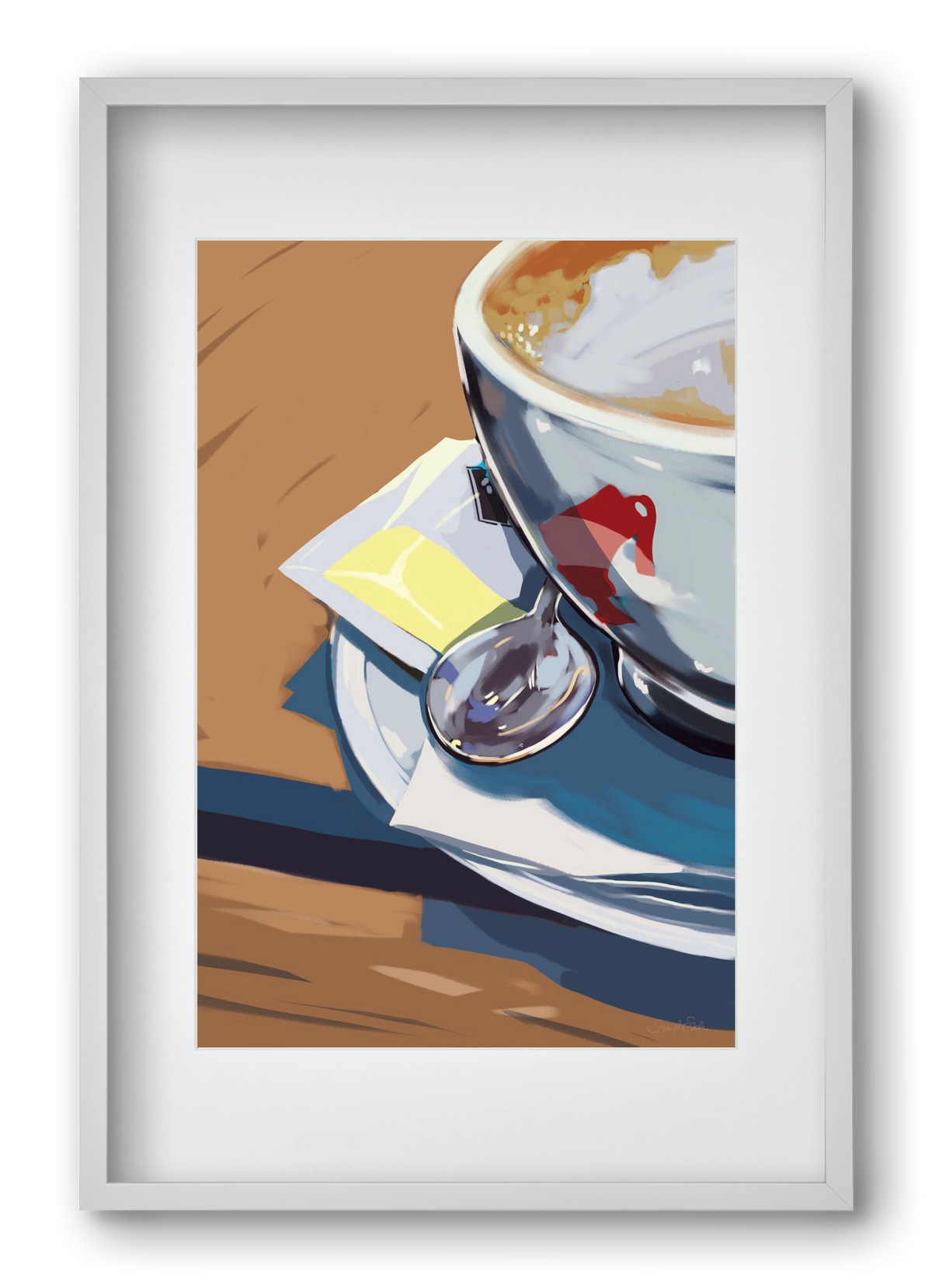 Julius, 40x60 cm (30x45 cm), Fehér keret, paszpartuval