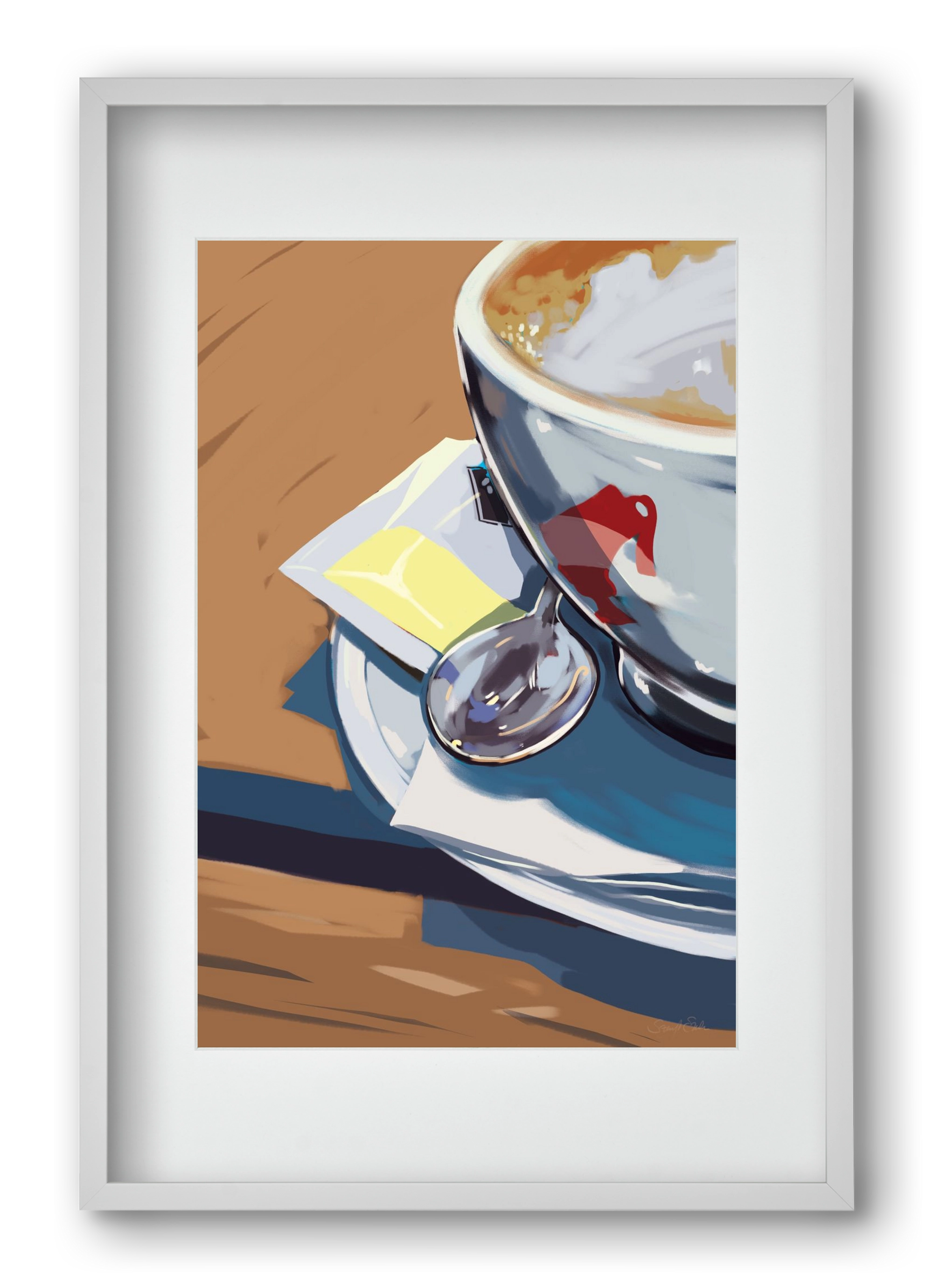 Julius, 40x60 cm (30x45 cm), Fehér keret, paszpartuval