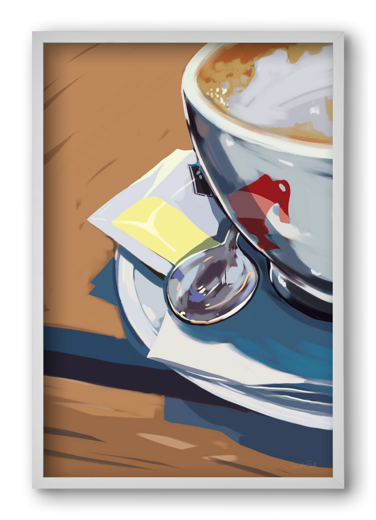 Julius, 40x60 cm (40x60 cm), Fehér keret