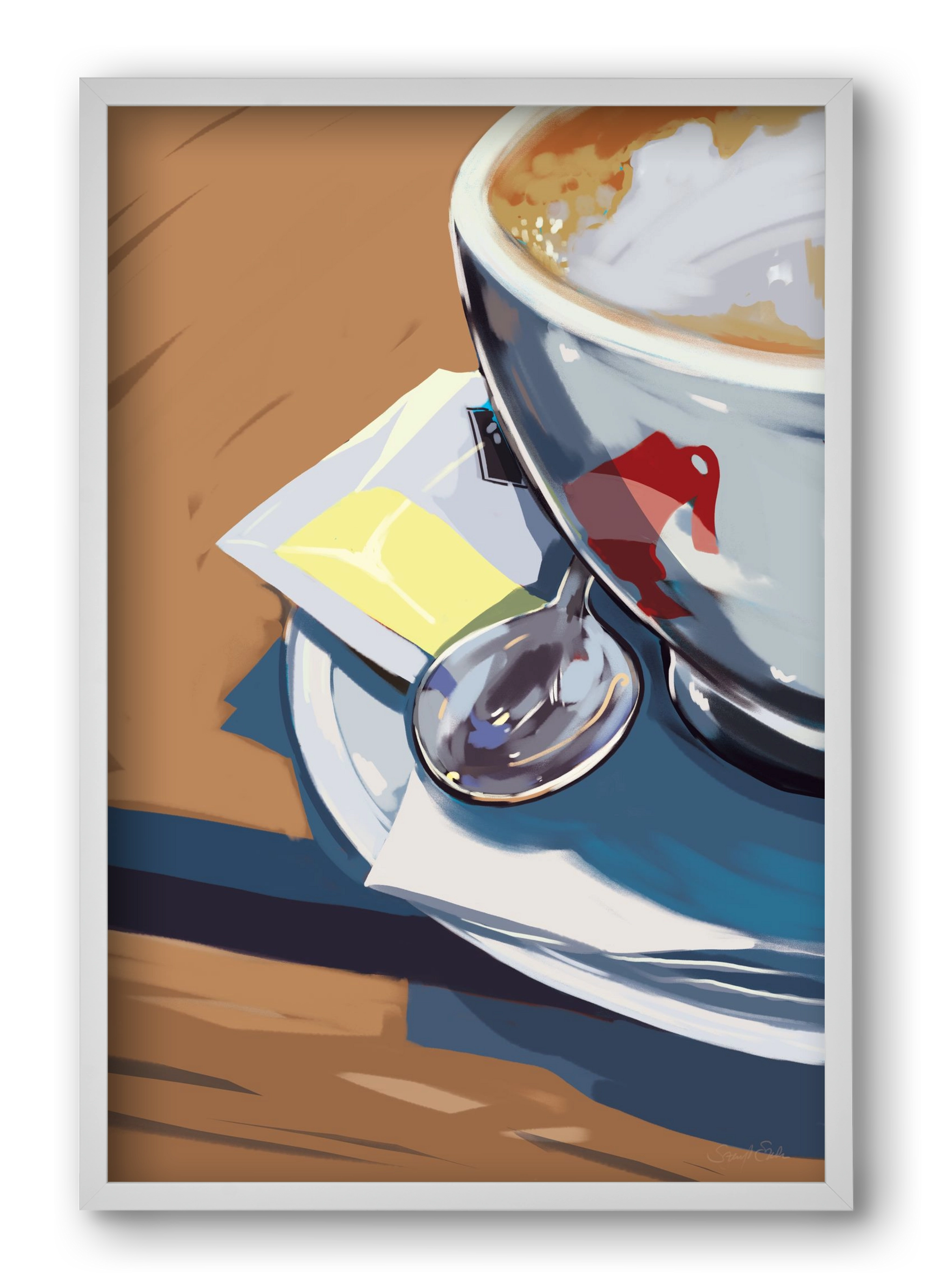 Julius, 40x60 cm (40x60 cm), Fehér keret