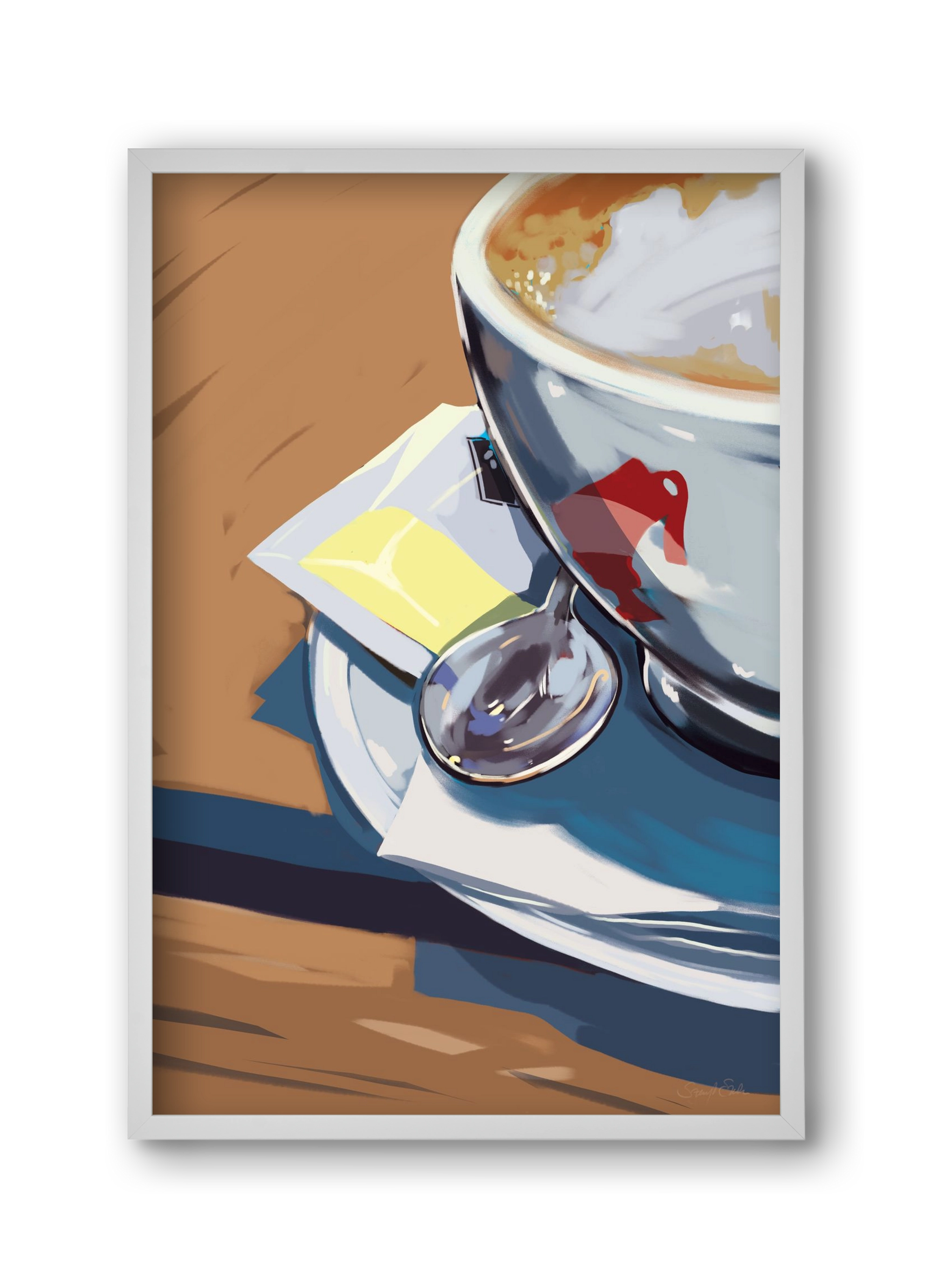 Julius, 30x45 cm (30x45 cm), Fehér keret