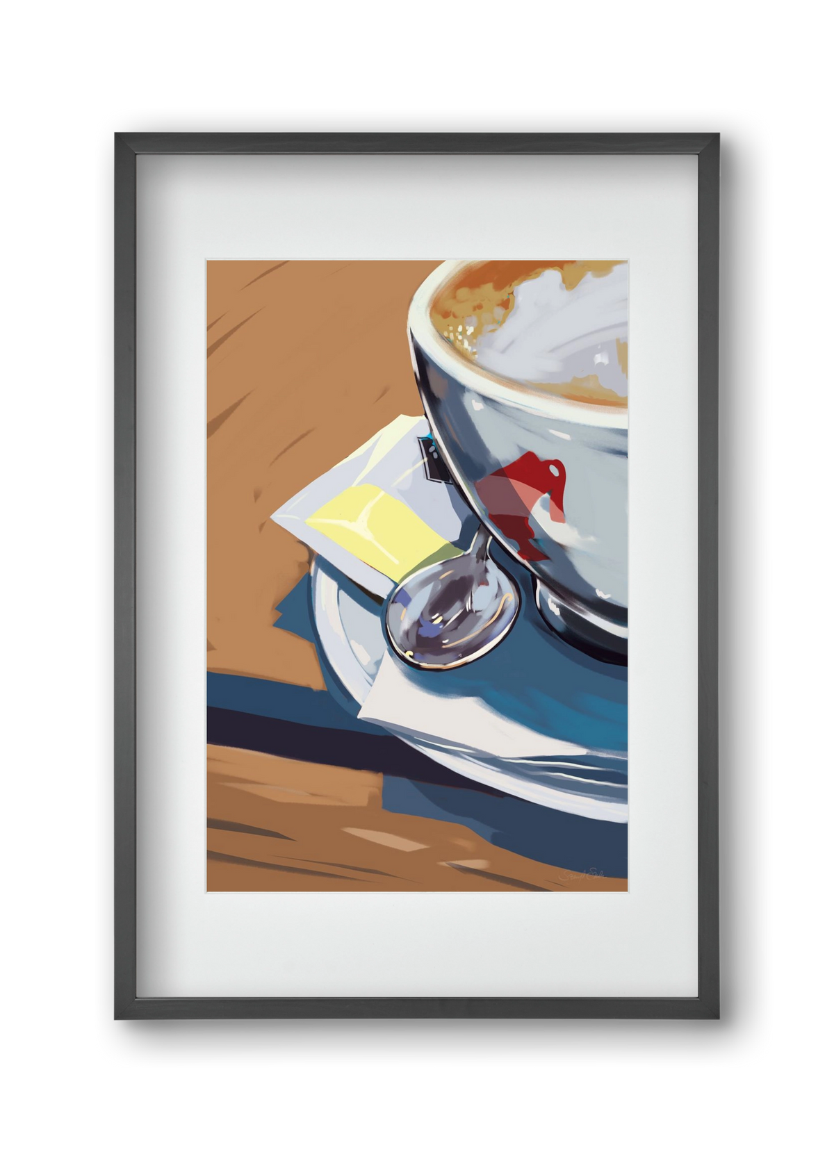 Julius, 30x45 cm (20x30 cm), Fekete keret, paszpartuval