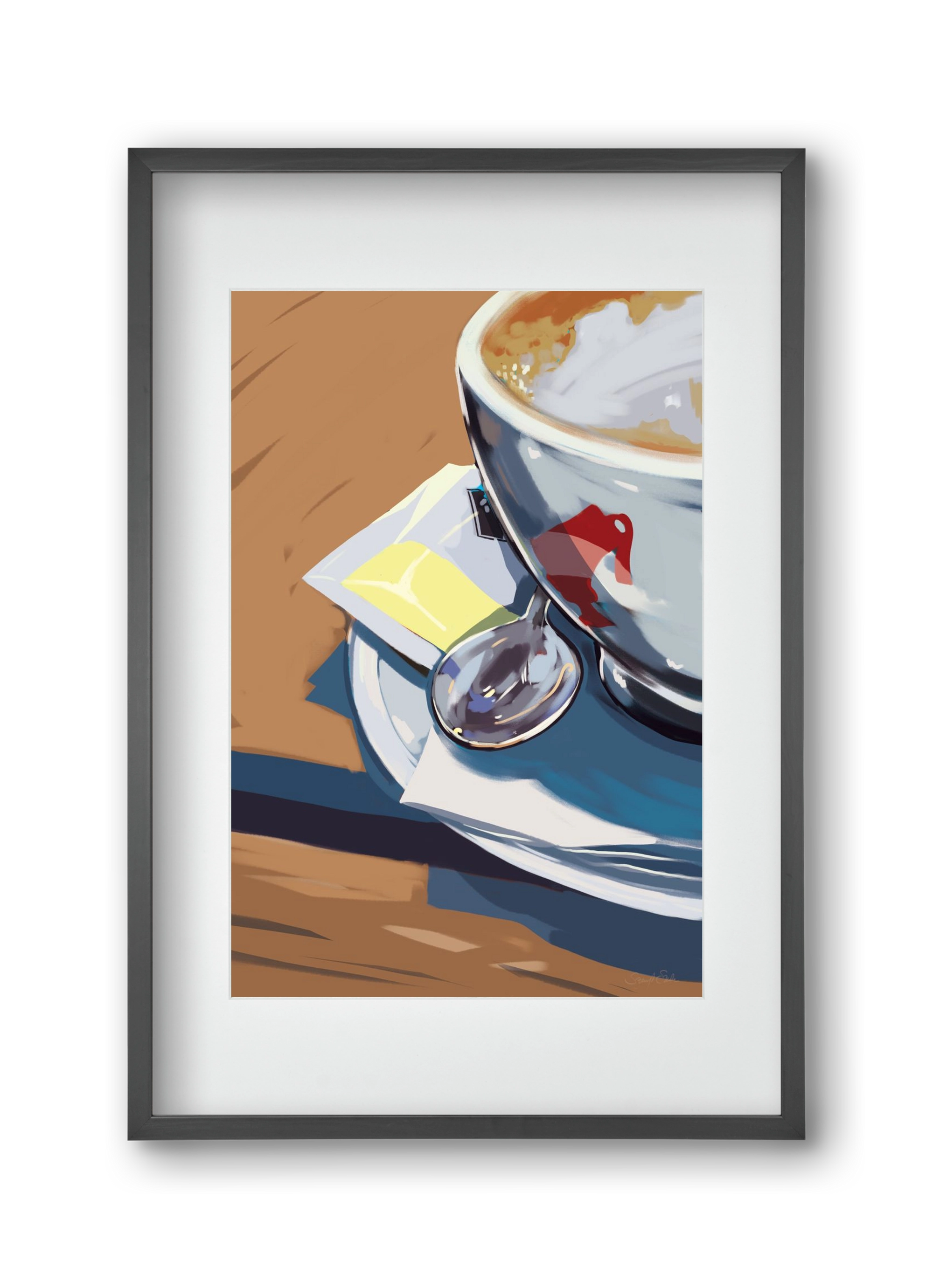 Julius, 30x45 cm (20x30 cm), Fekete keret, paszpartuval