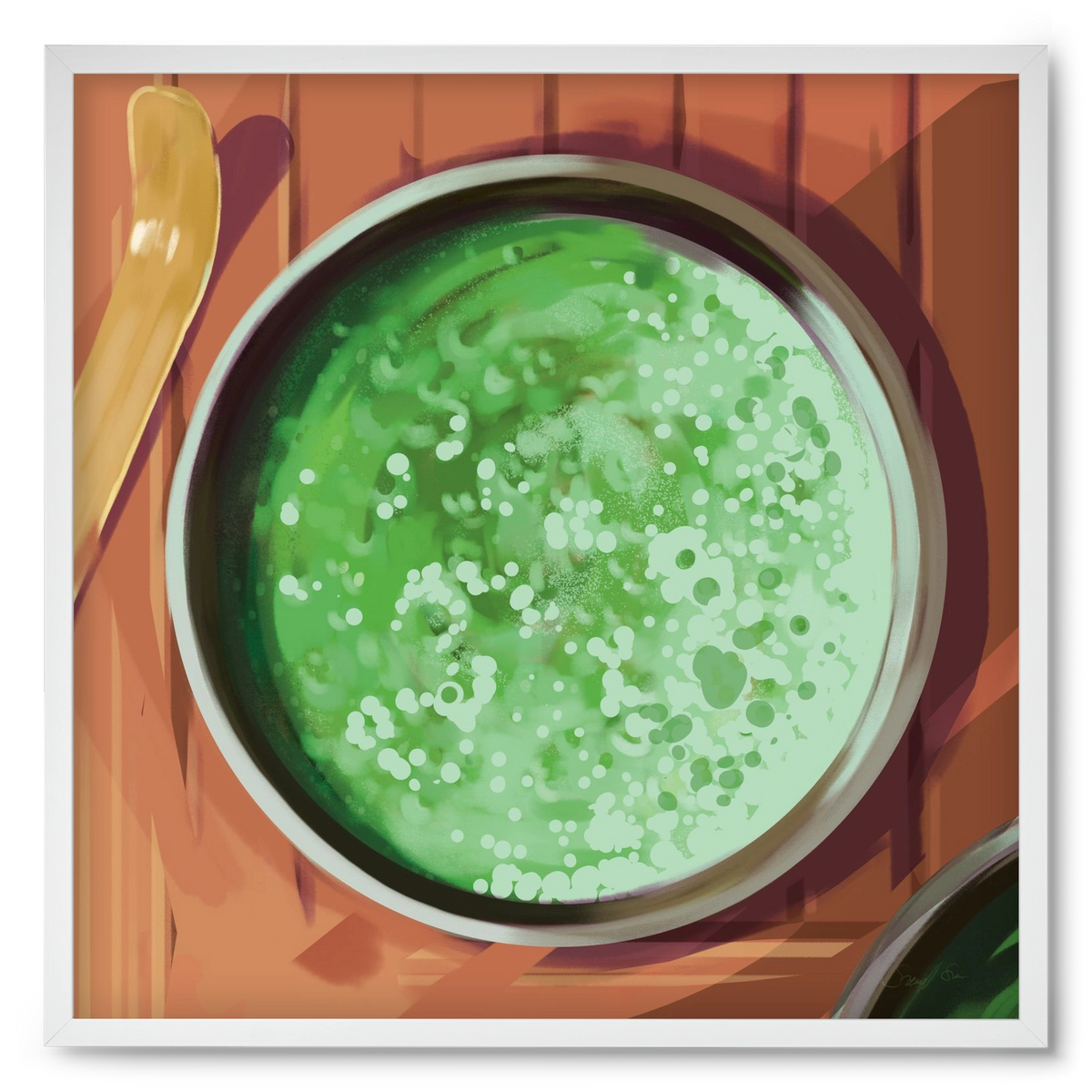 Matcha, 50x50 cm (50x50 cm), Fehér keret