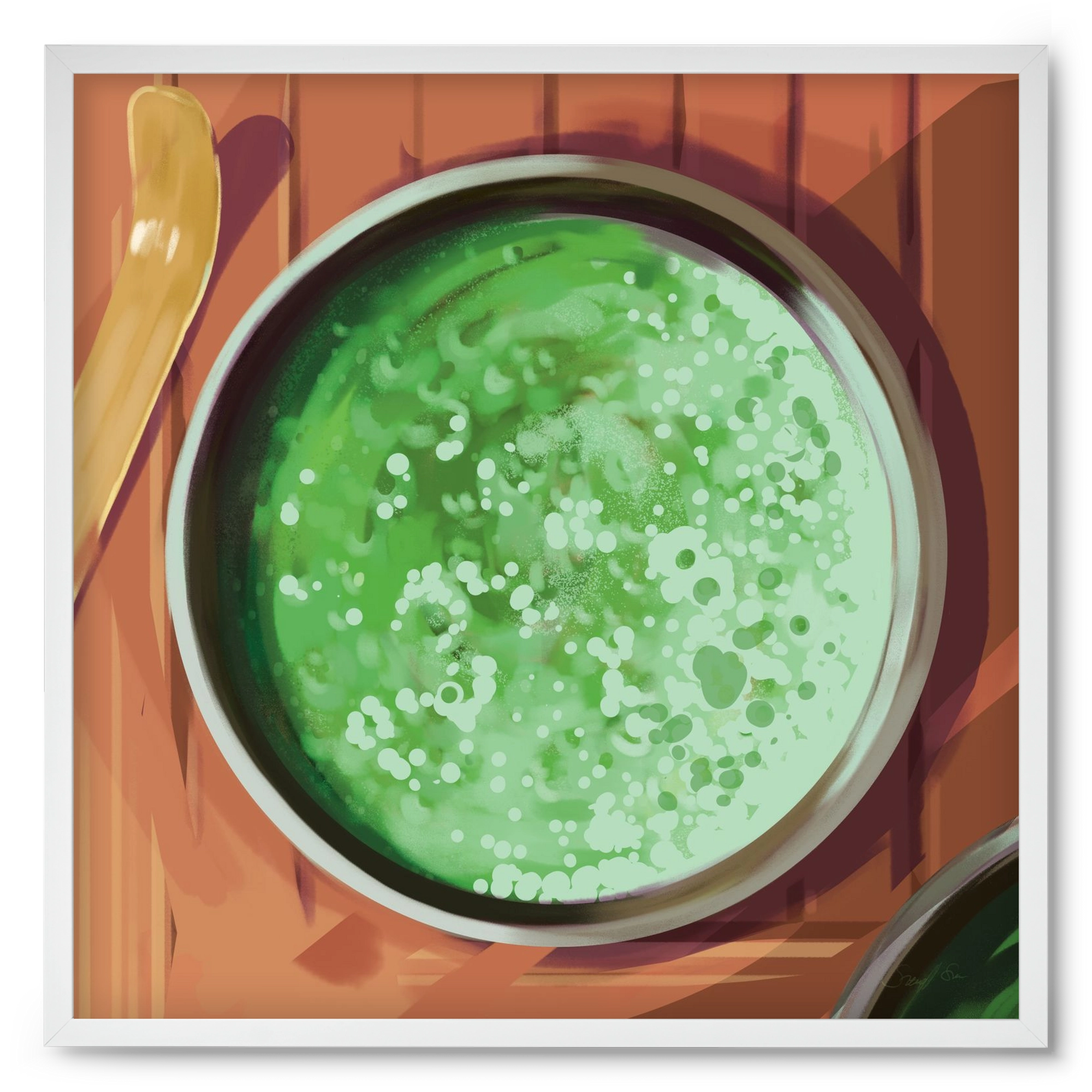 Matcha, 50x50 cm (50x50 cm), Fehér keret