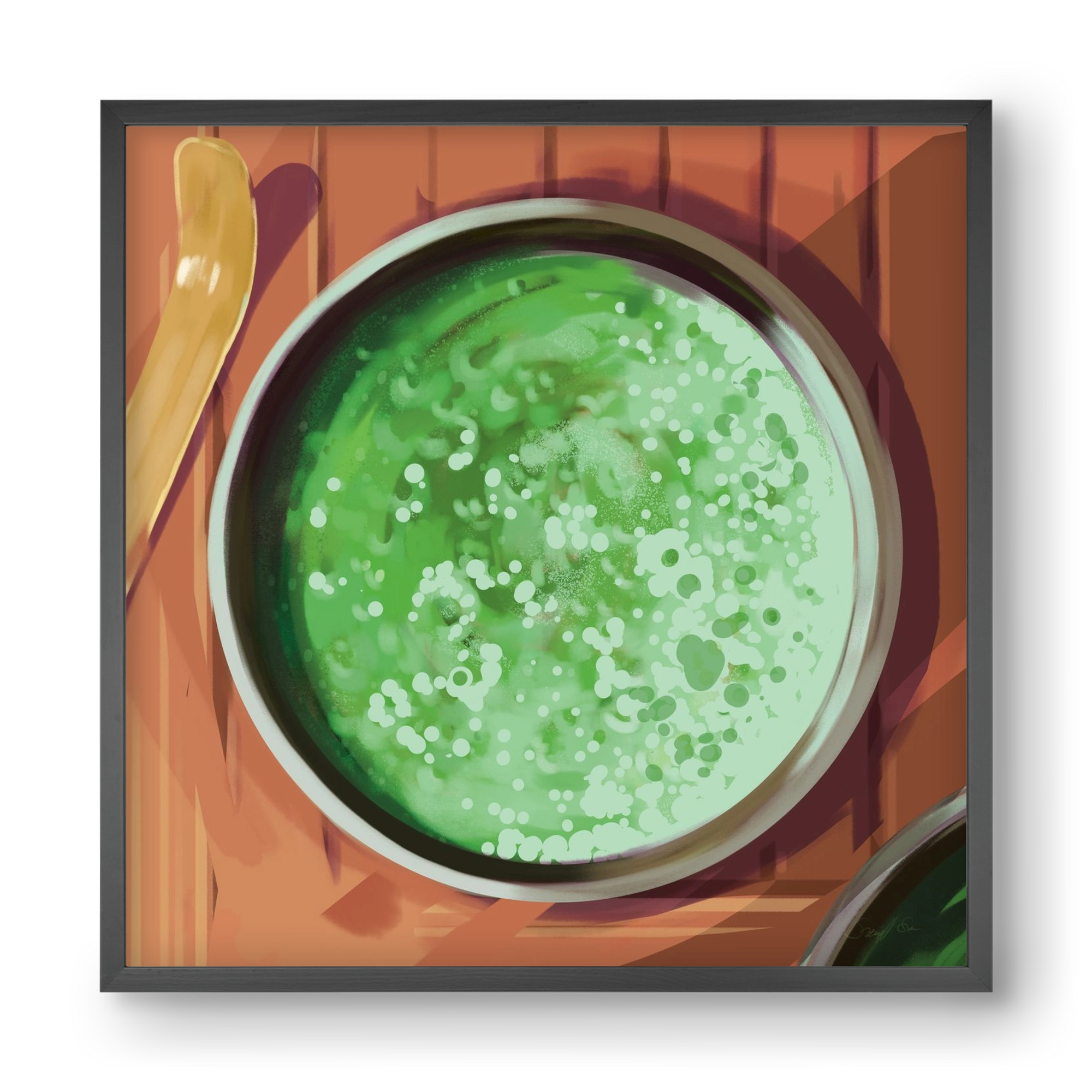 Matcha, 40x40 cm (40x40 cm), Fekete keret