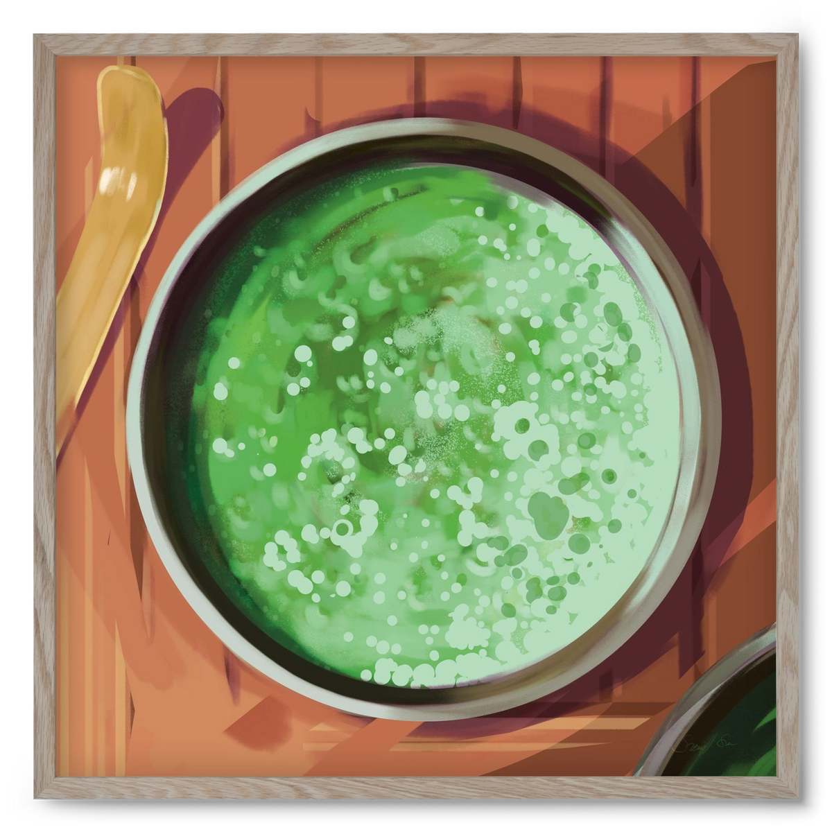 Matcha, 50x50 cm (50x50 cm), Tölgy keret