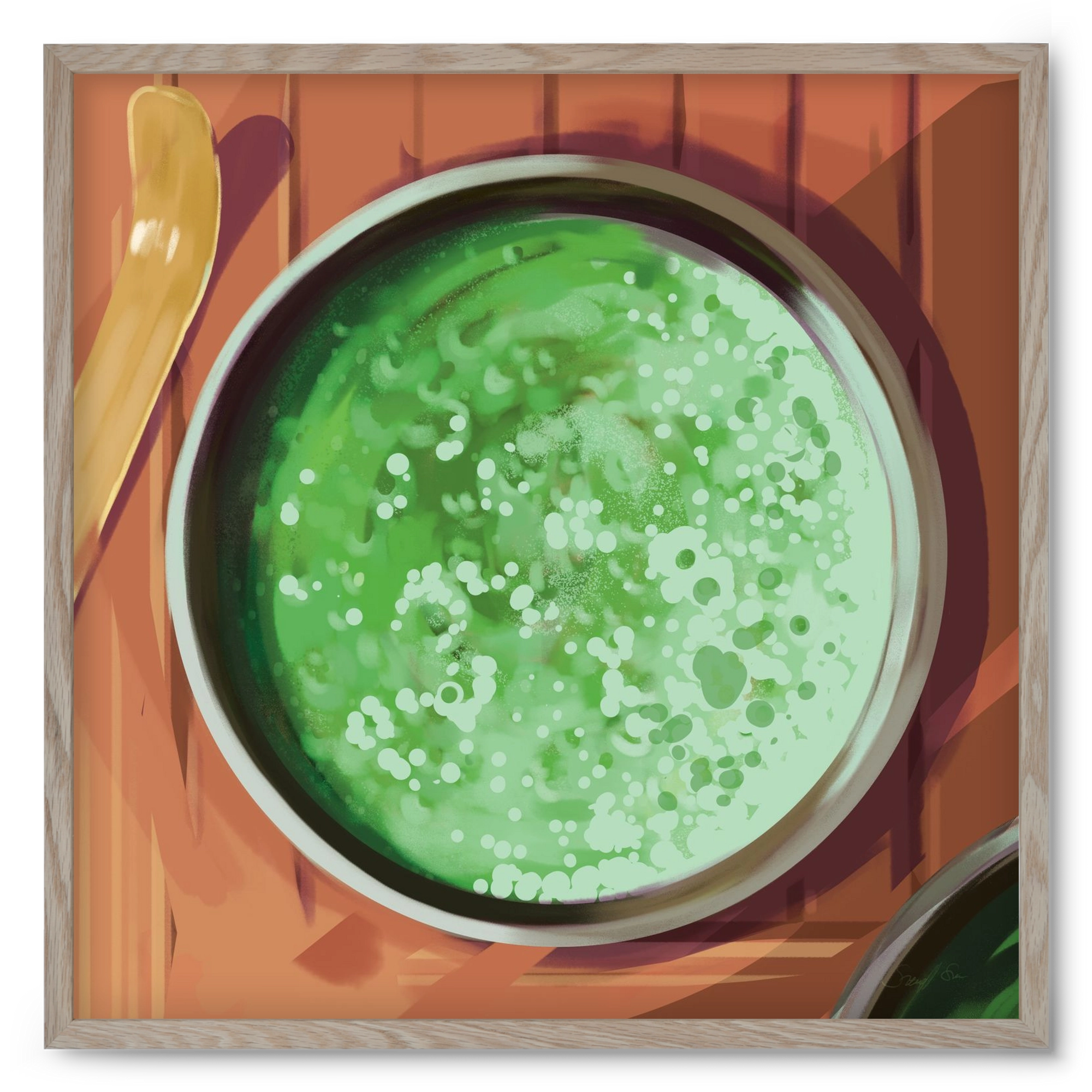 Matcha, 50x50 cm (50x50 cm), Tölgy keret
