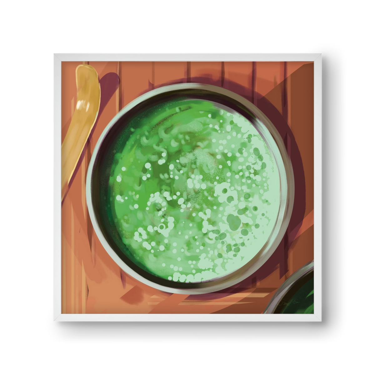 Matcha, 30x30 cm (30x30 cm), Fehér keret