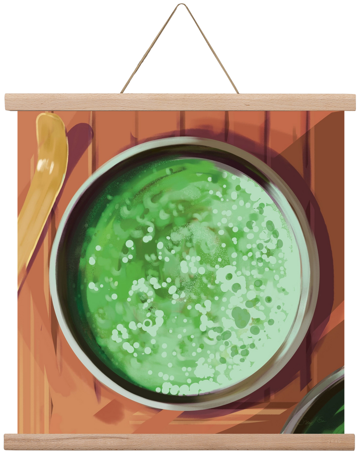 Matcha, 40x40 cm (40x40 cm), Tölgy akasztó